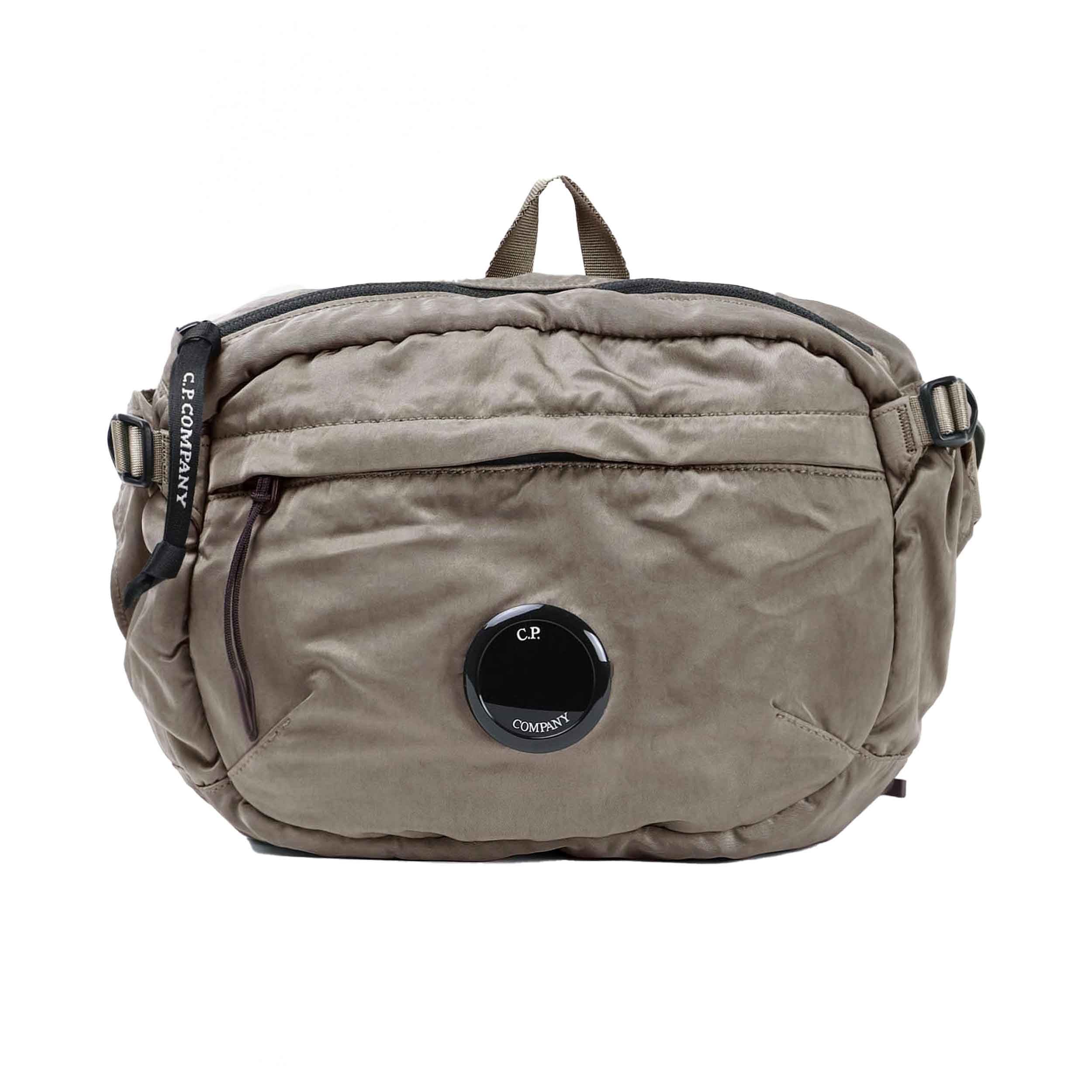 C.P. Company Nylon B Crossbody Bag in Vintage Khaki- Beige