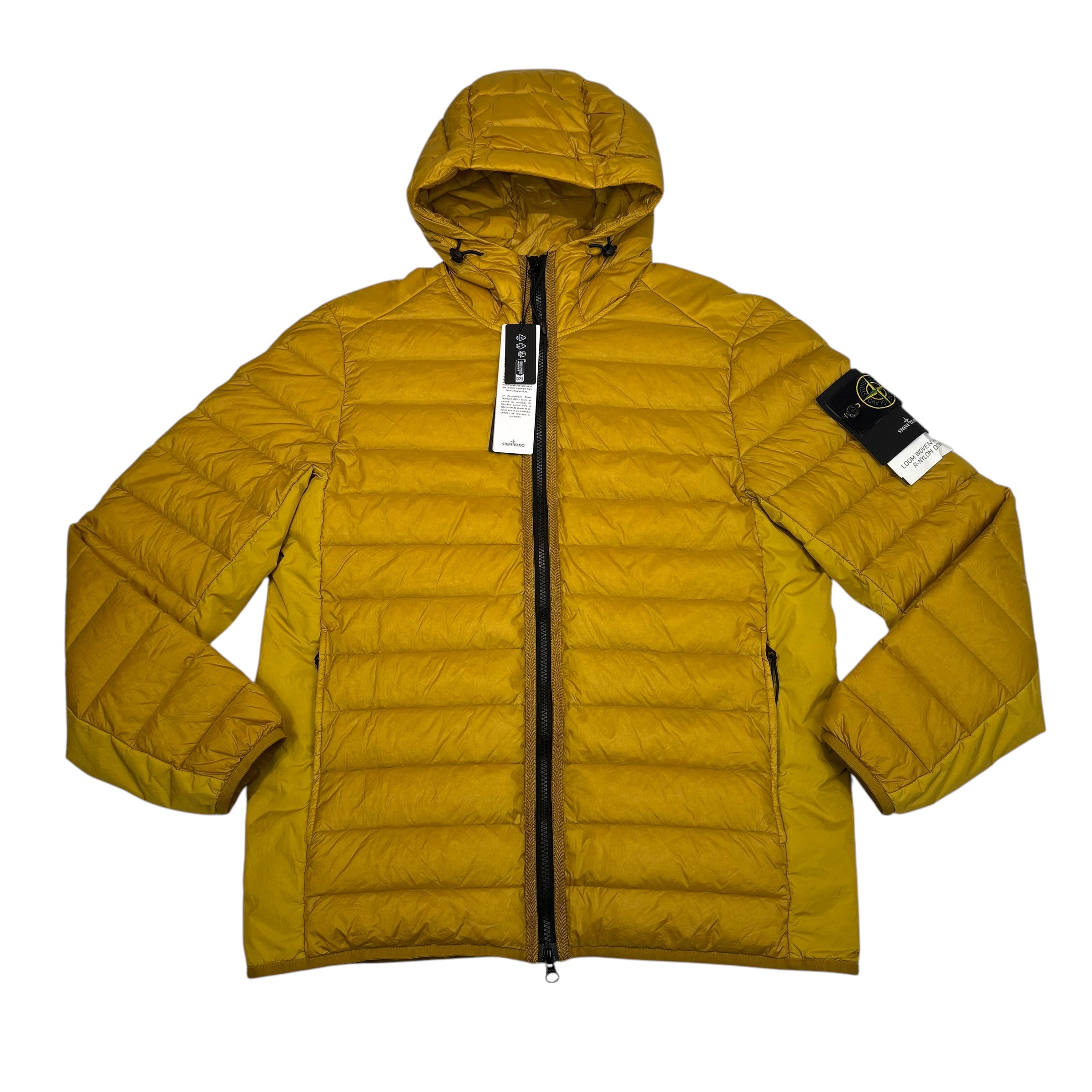 Stone Island Yellow Loom Woven chambers R-Nylon Down-TC Jacket