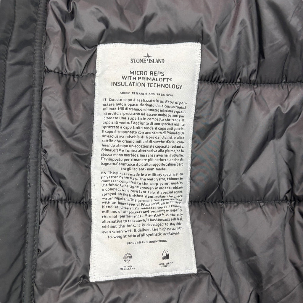 Stone Island Black Micro Reps with Primaloft Insulation Technology Jacket