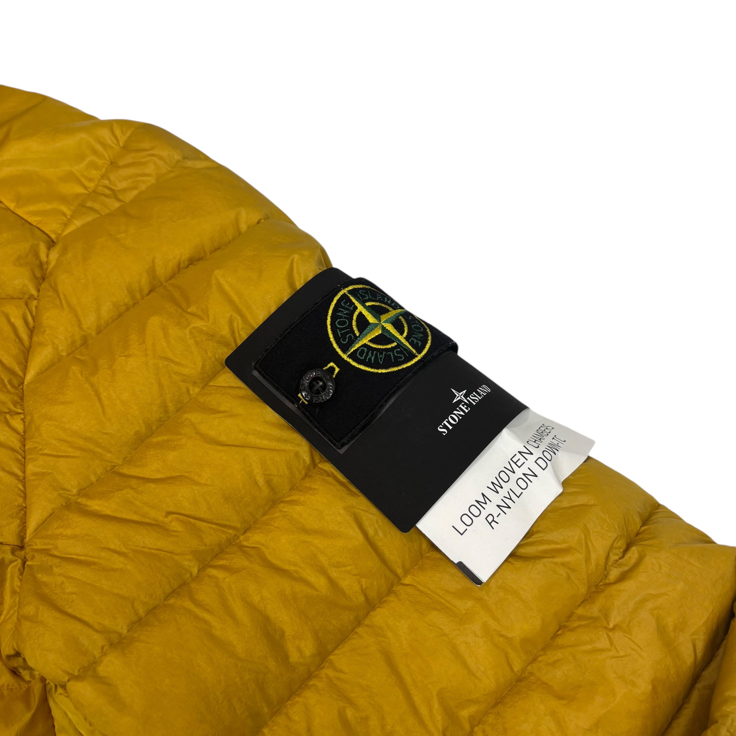 Stone Island Yellow Loom Woven chambers R-Nylon Down-TC Jacket