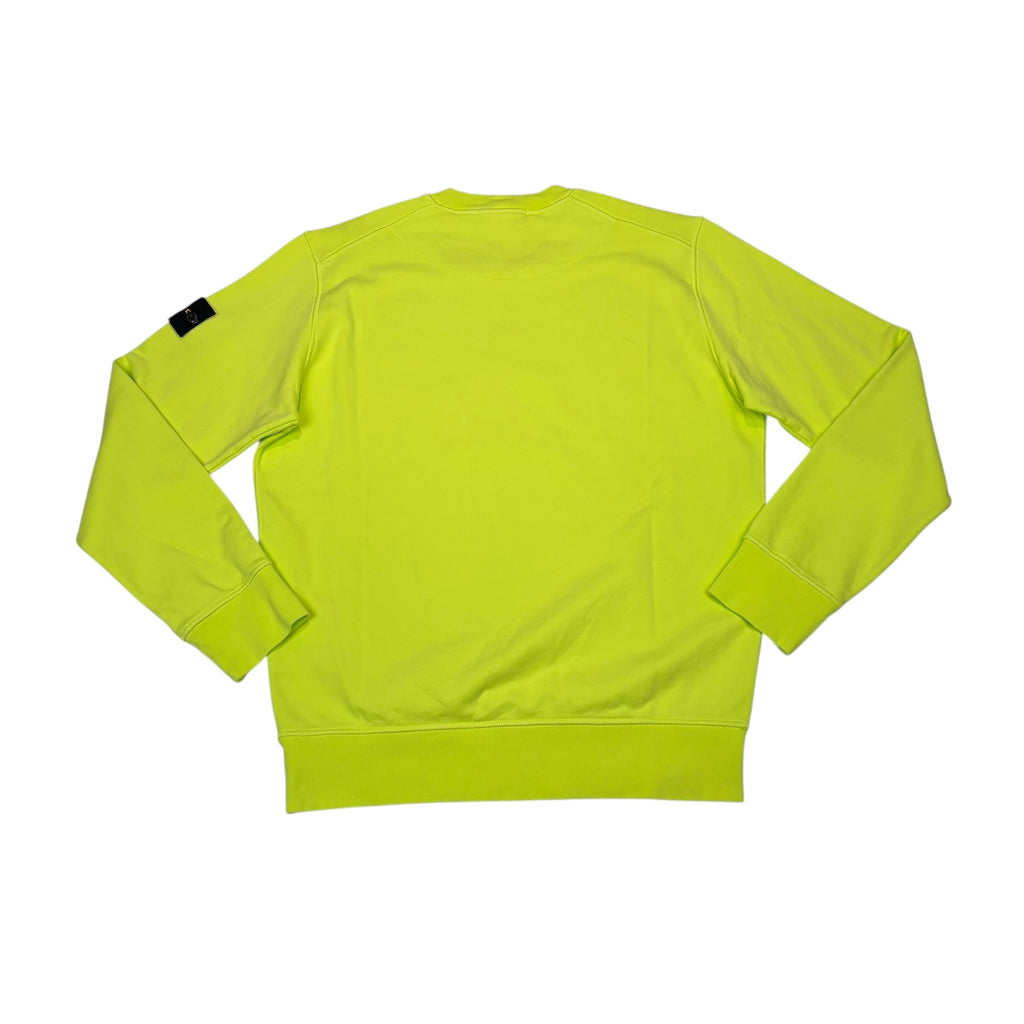 Stone Island Yellow Compass-Patch Crew Neck Jumper