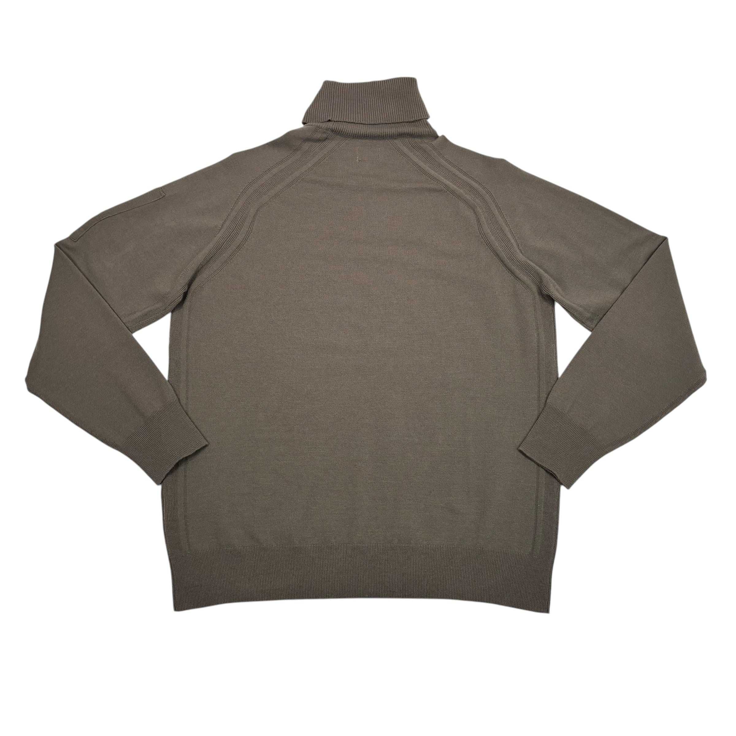 CP Company Walnut Green Cotton Turtle Neck Jumper