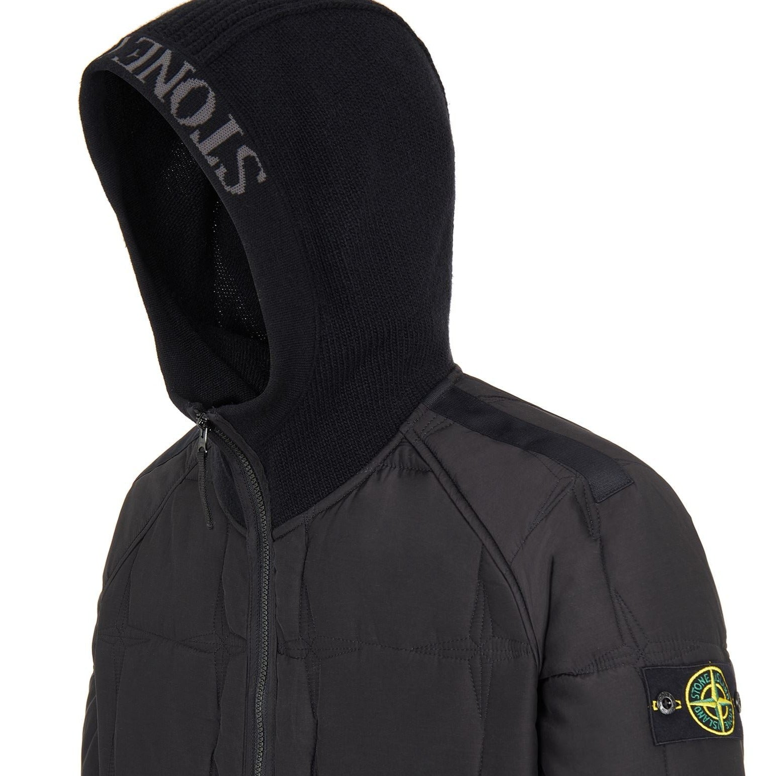 Stone Island Black Cupro Cotton Stella Jacket