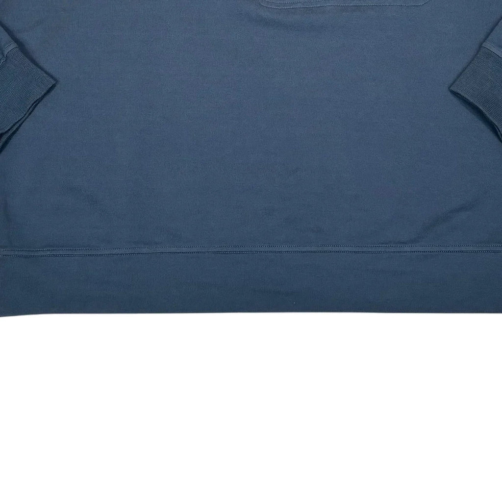Stone Island Blue Compasss Patch Front Pocket Design Crewneck Jumper