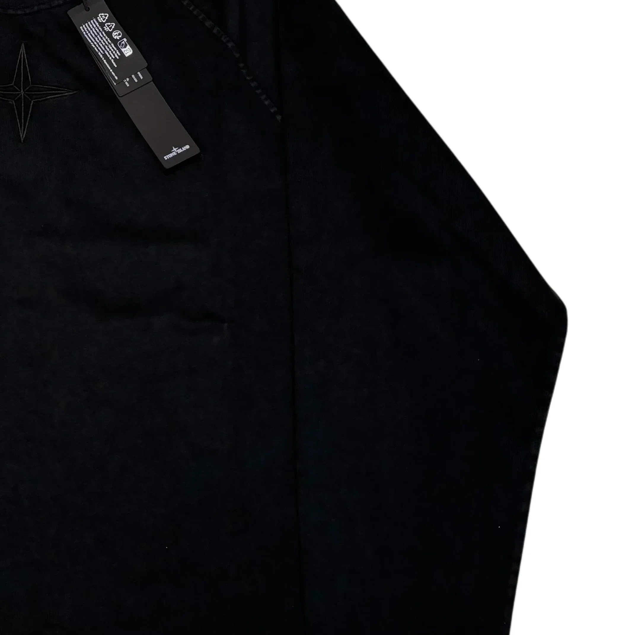 Stone Island Black Embroidered Logo Design Crewneck Jumper