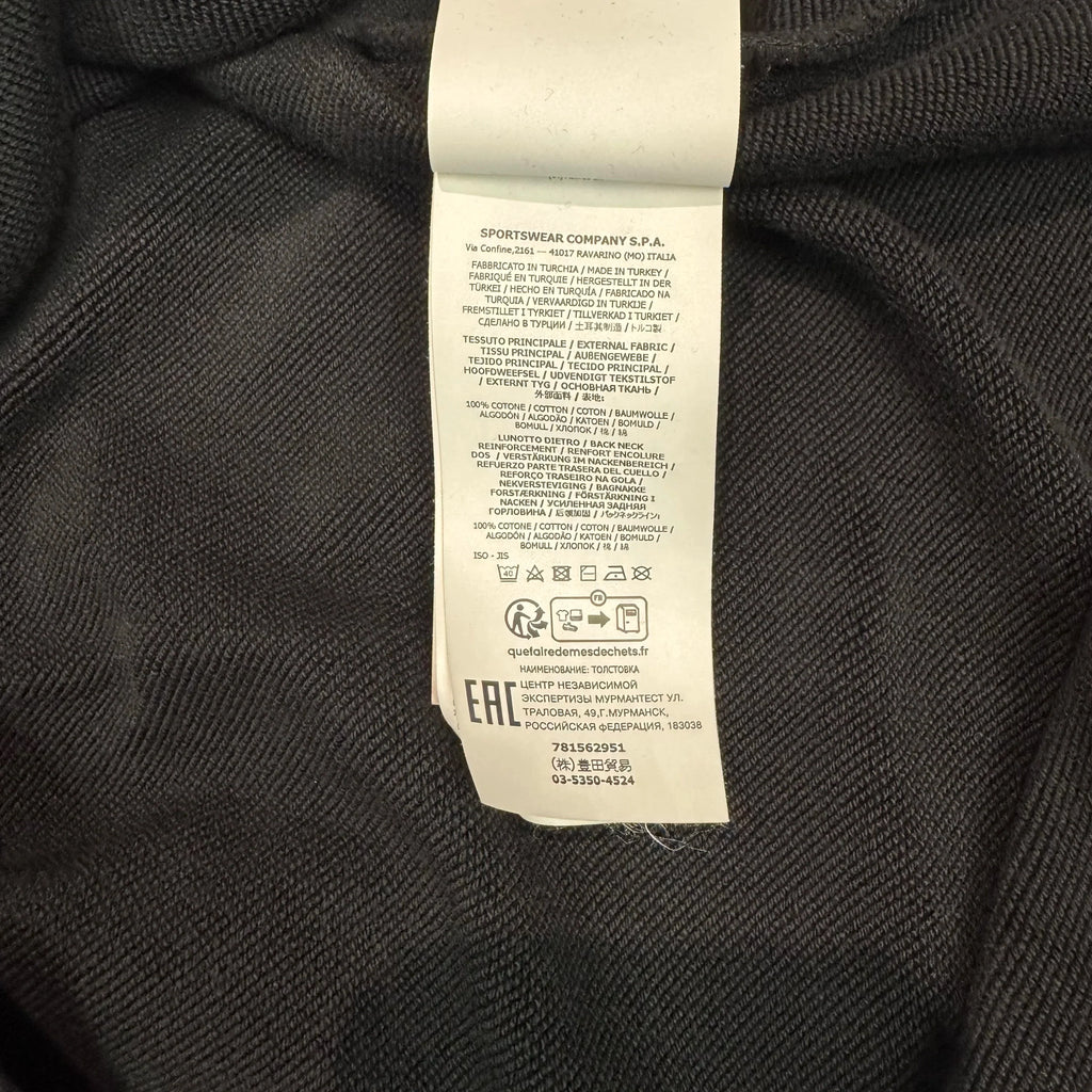 Stone Island Black Embroidered Logo Spell Out Jumper