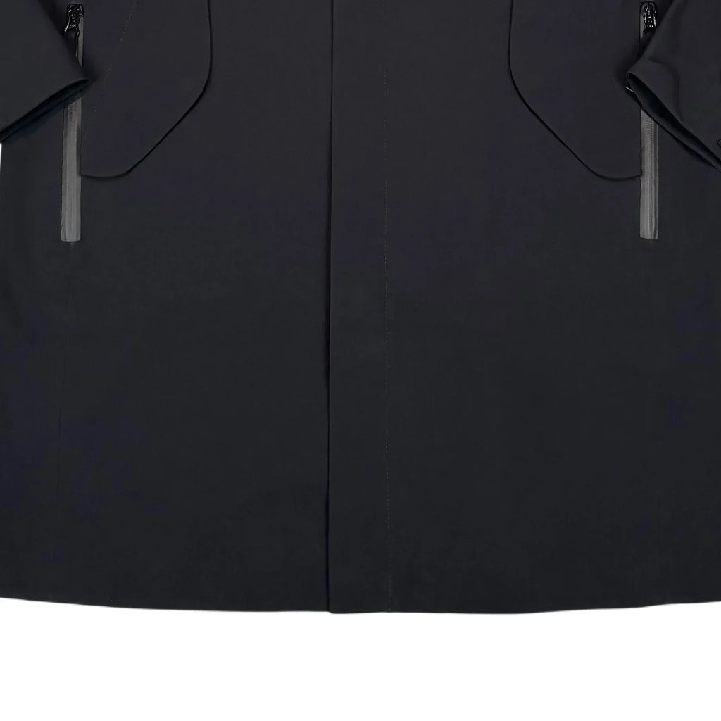 Stone Island Black Marina Logo Waterproof Jacket