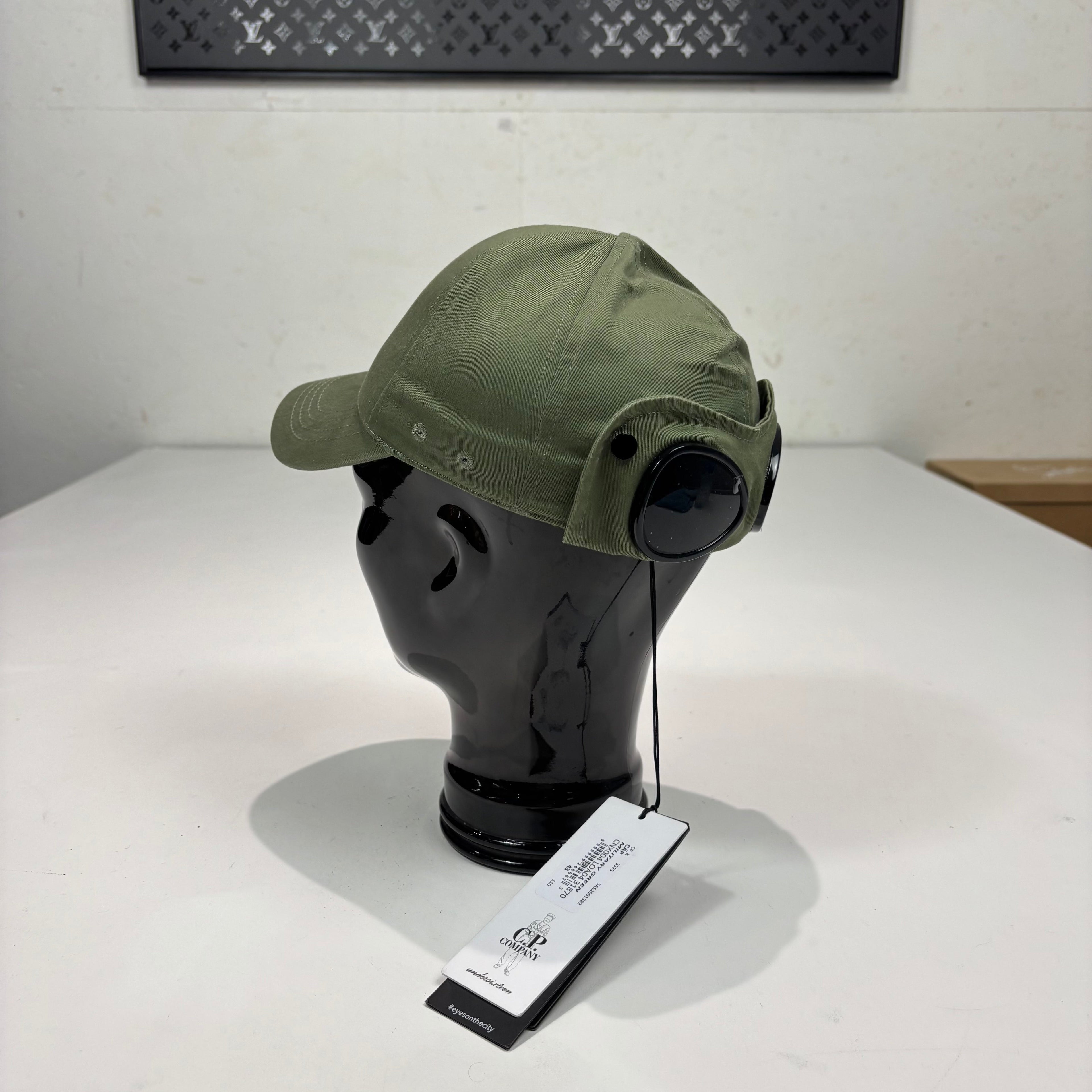 CP Company Military Green Logo Embroidery double Goggle Hat