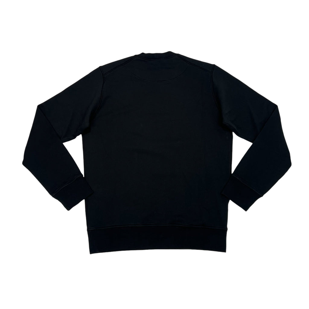 Stone Island Black Institutional One Badge Print Crewneck Jumper