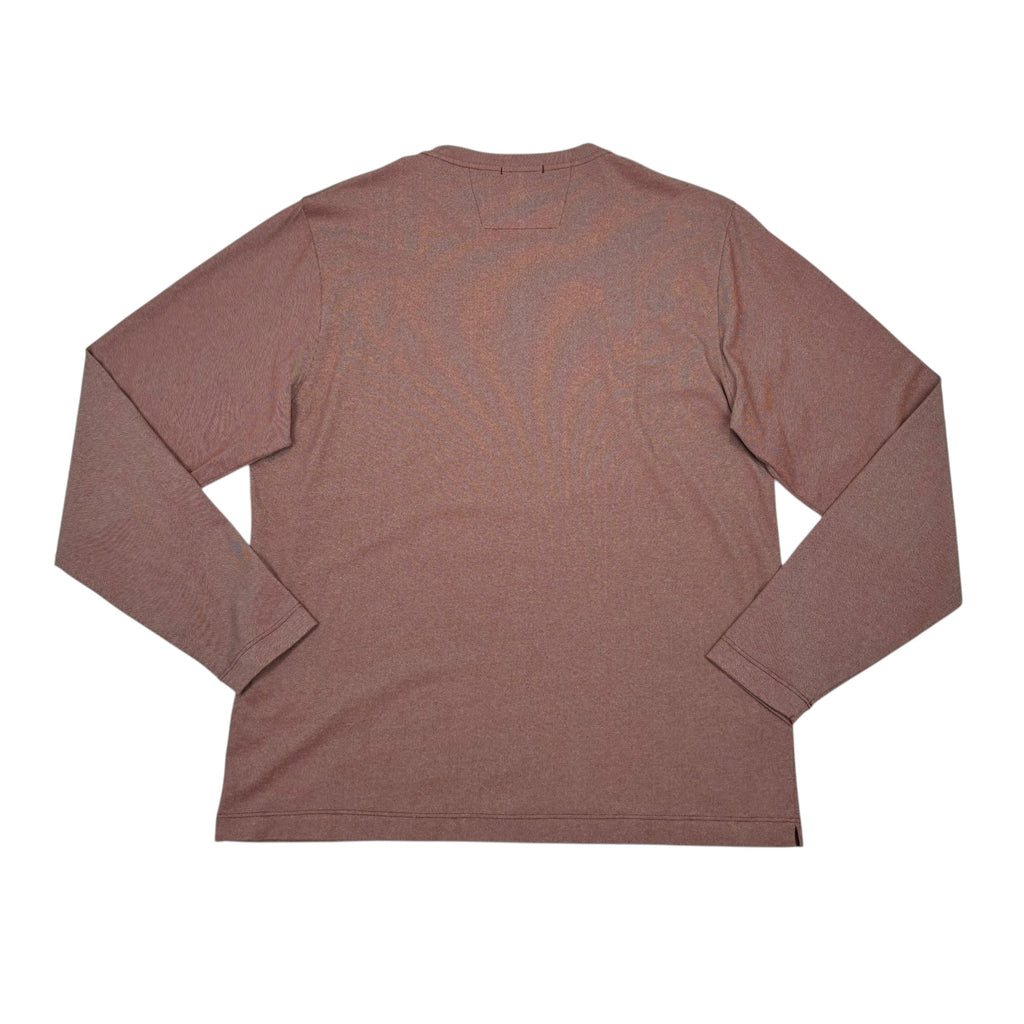Cp Company Burnt Orange Long Sleeve Box Logo Tshirt