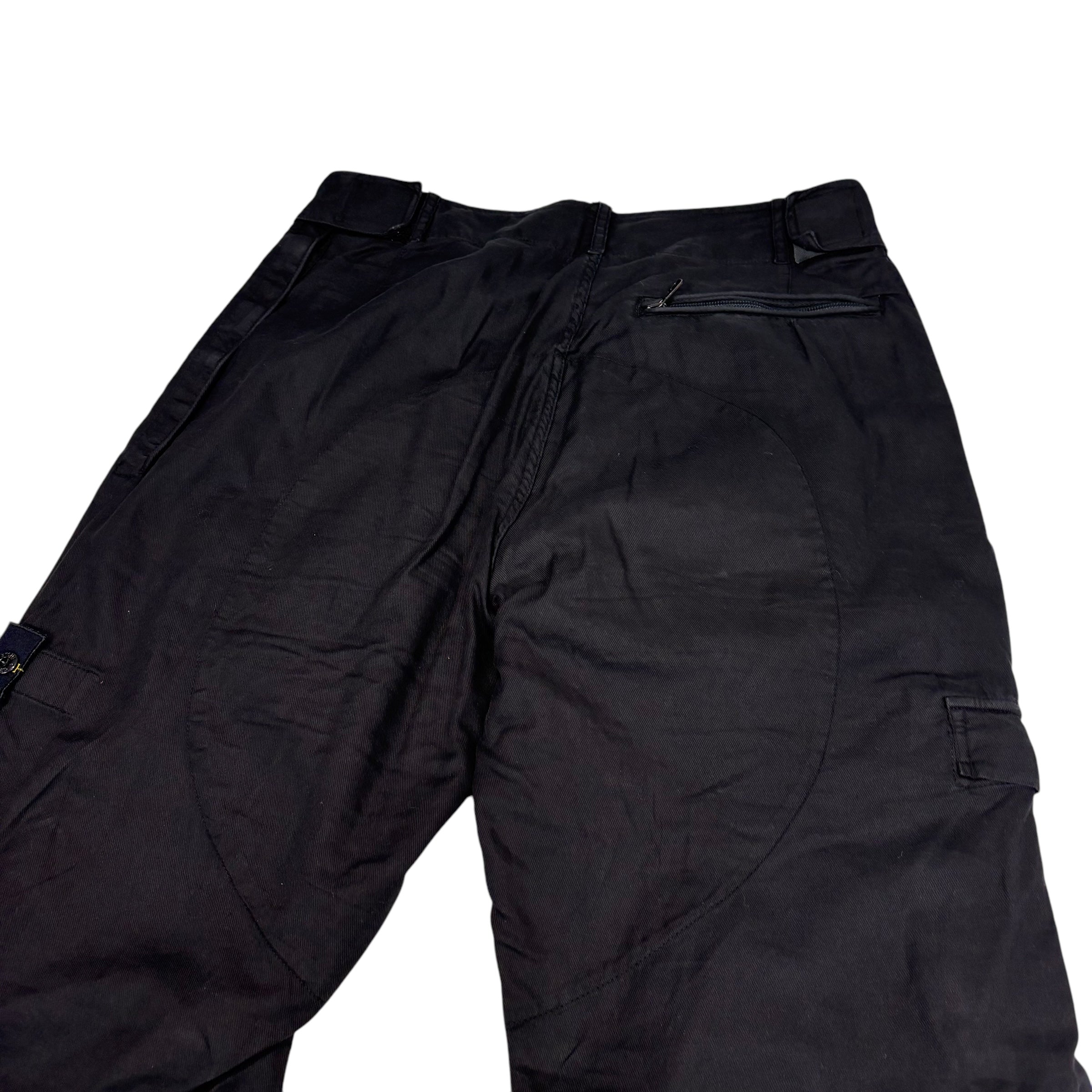 Stone Island Black Compass Patch Trousers