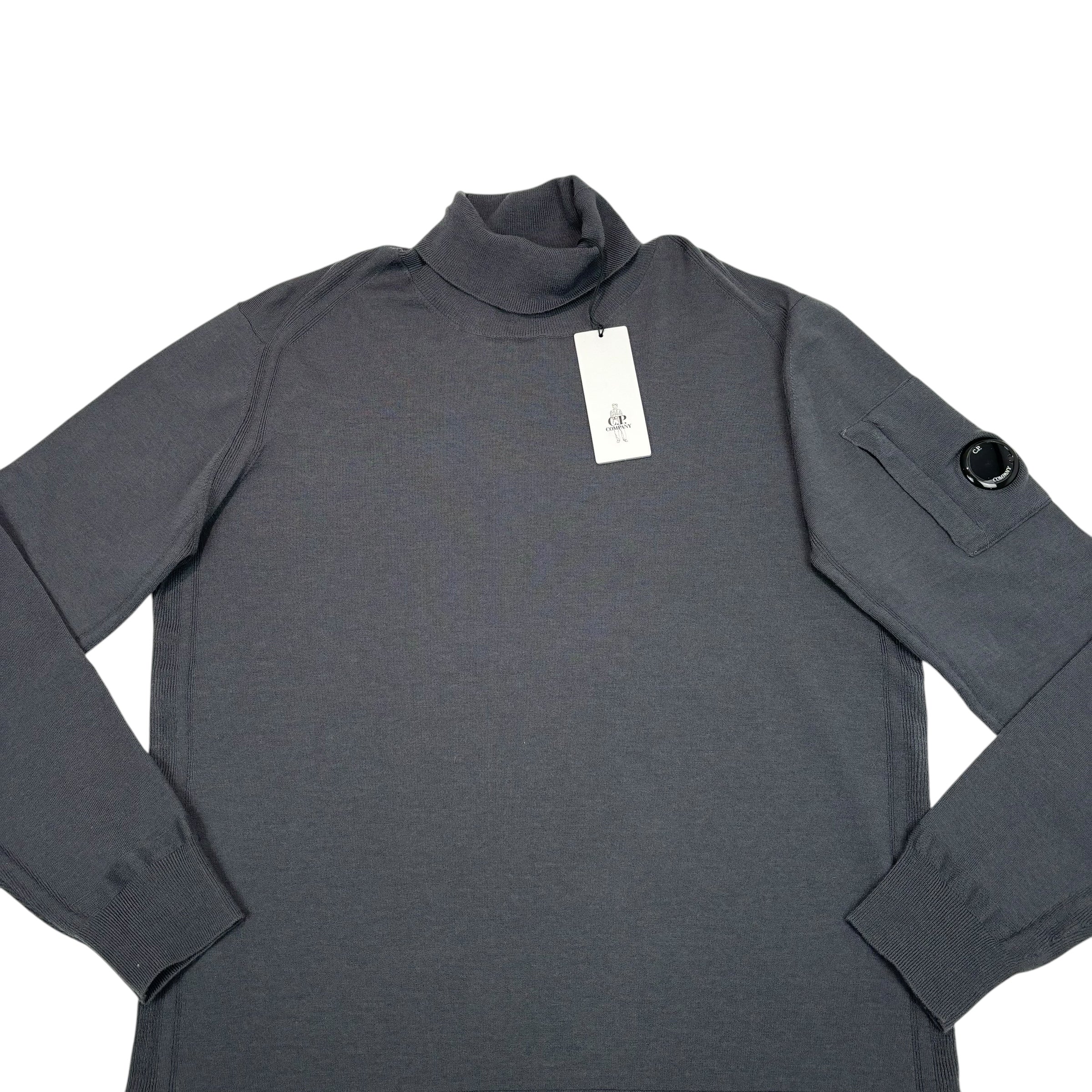 CP Company Grey Single Goggle Turtle Neck Shirt
