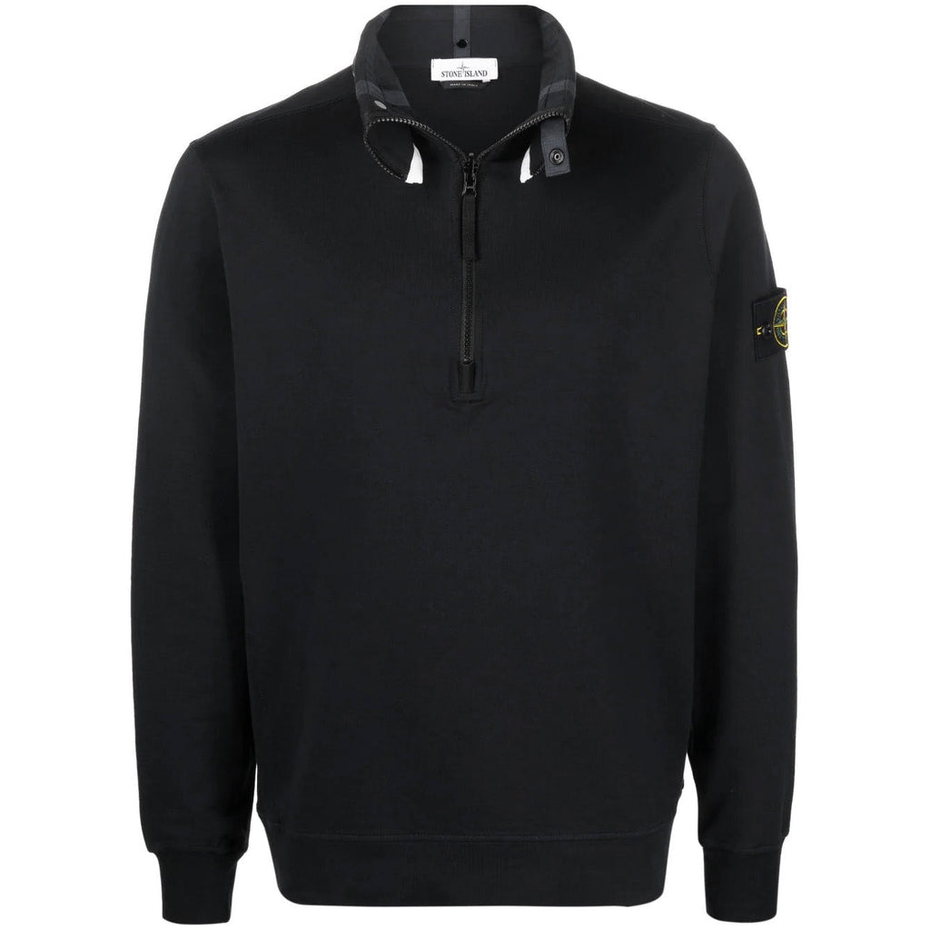 Stone Island Black Half Zip Sweatshirt