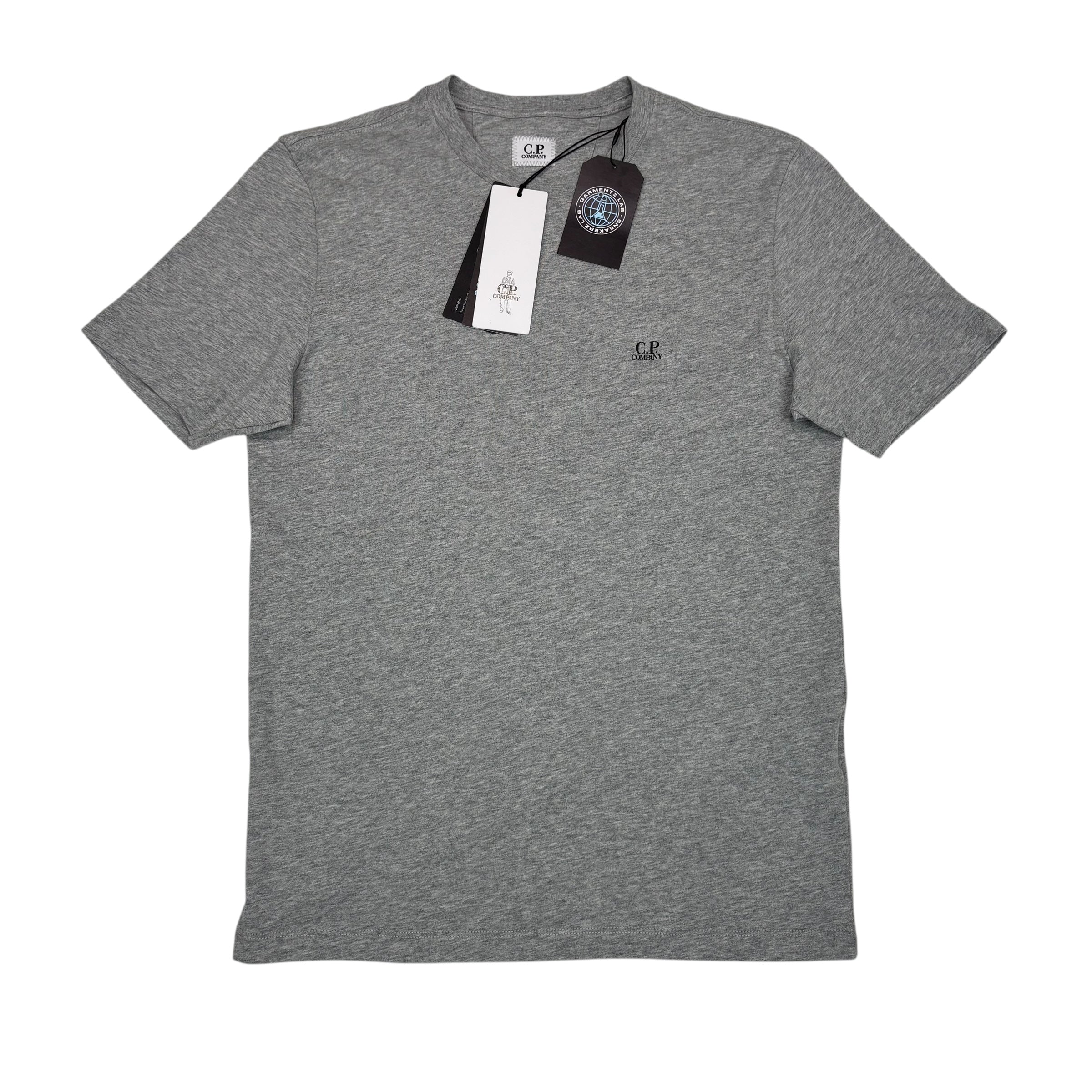 CP Company Grey Small Logo Spell Out TShirt