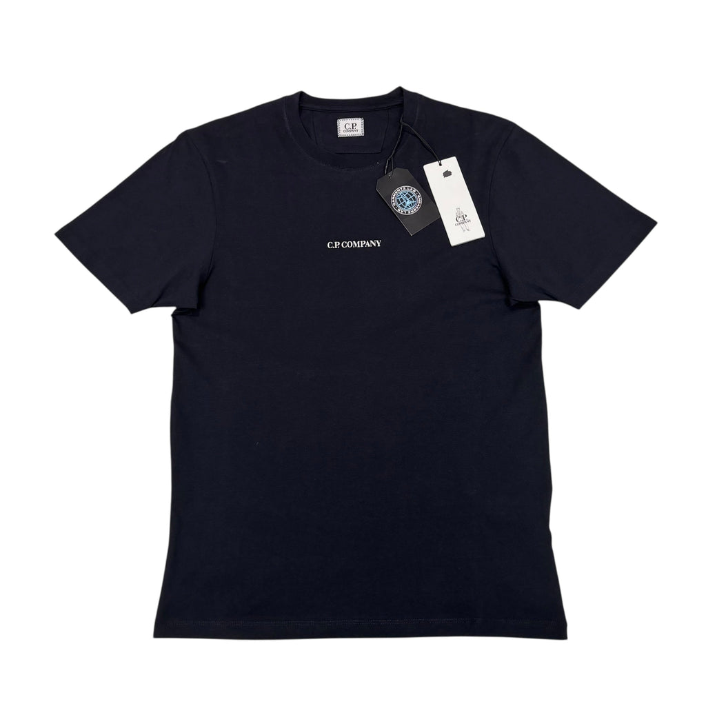 CP Company Navy Blue Logo Spell Out TShirt