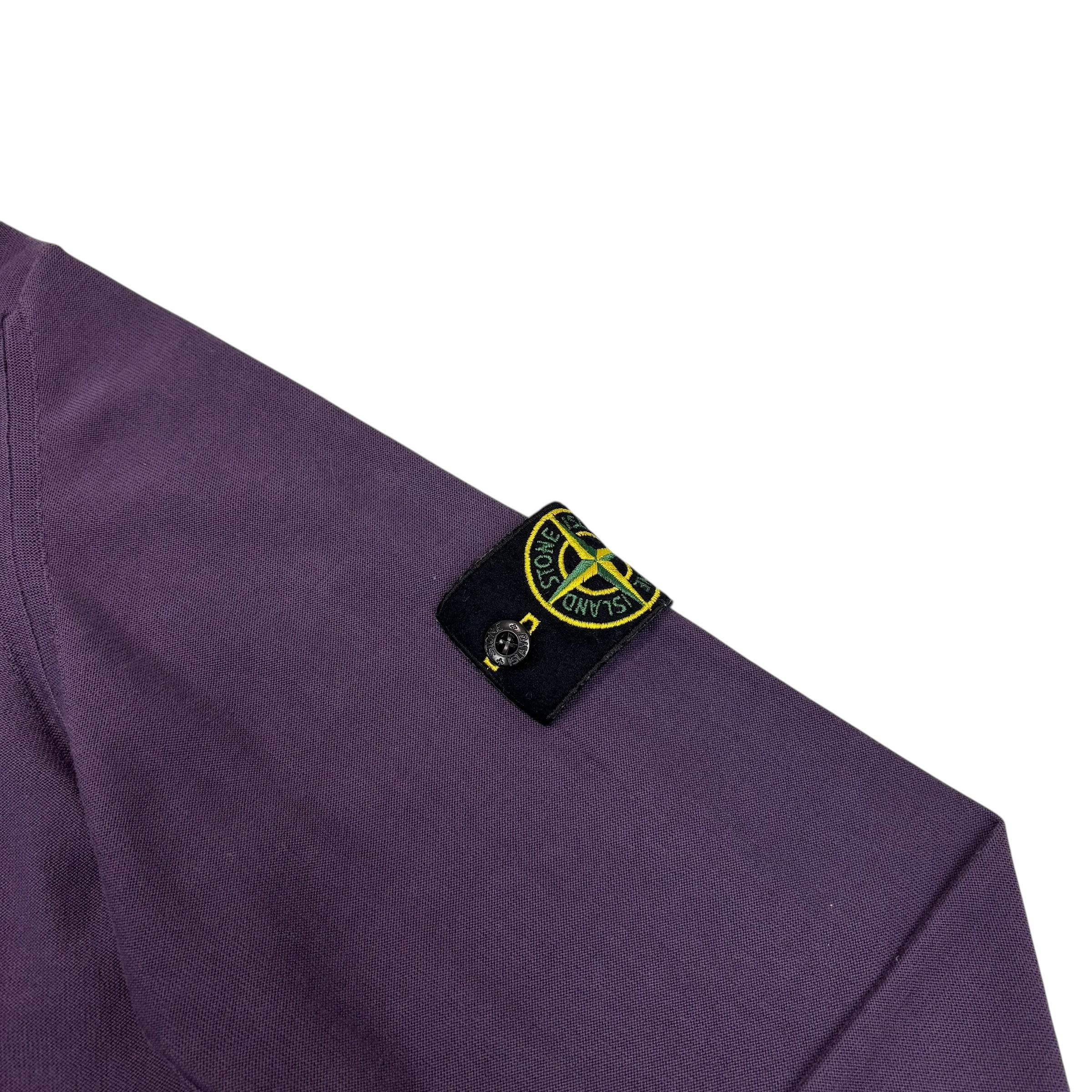 Stone Island Blue Lightweight Compass-Patch Cotton Crewneck Jumper