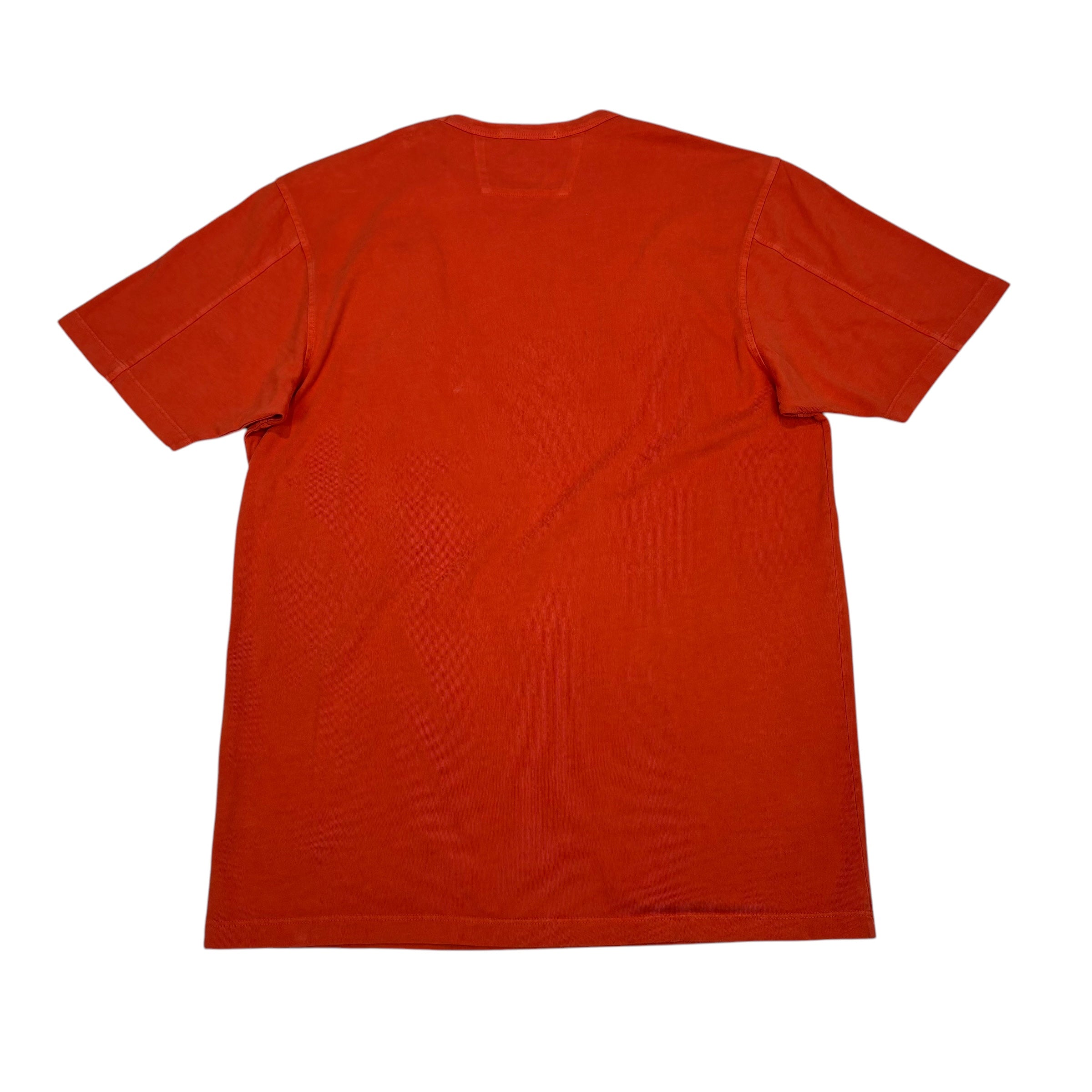 CP Company Orange Pocket Detail Spell Out TShirt