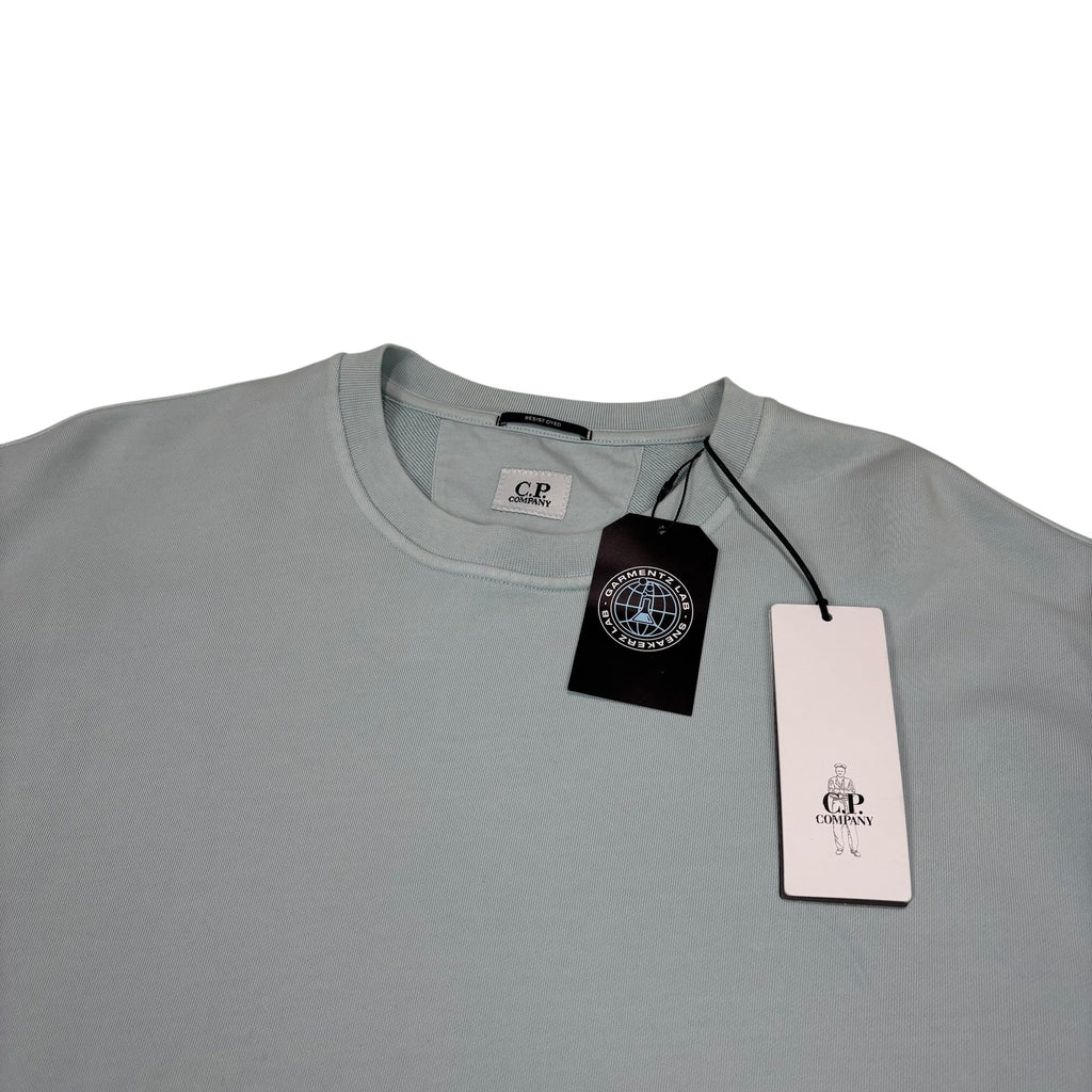 CP Company Light Blue Single Goggle Crewneck Jumper