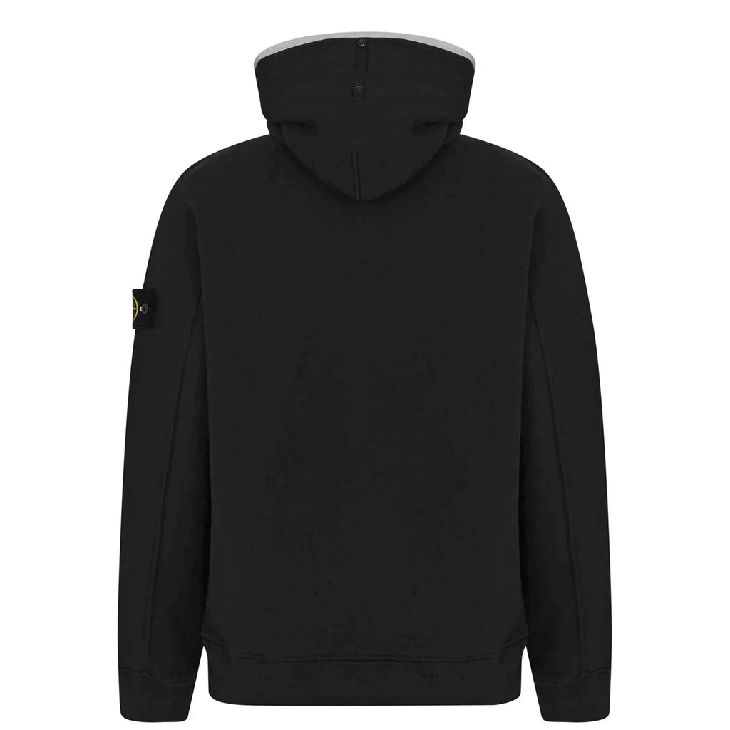 Stone Island Black Contrast Piping Hoodie
