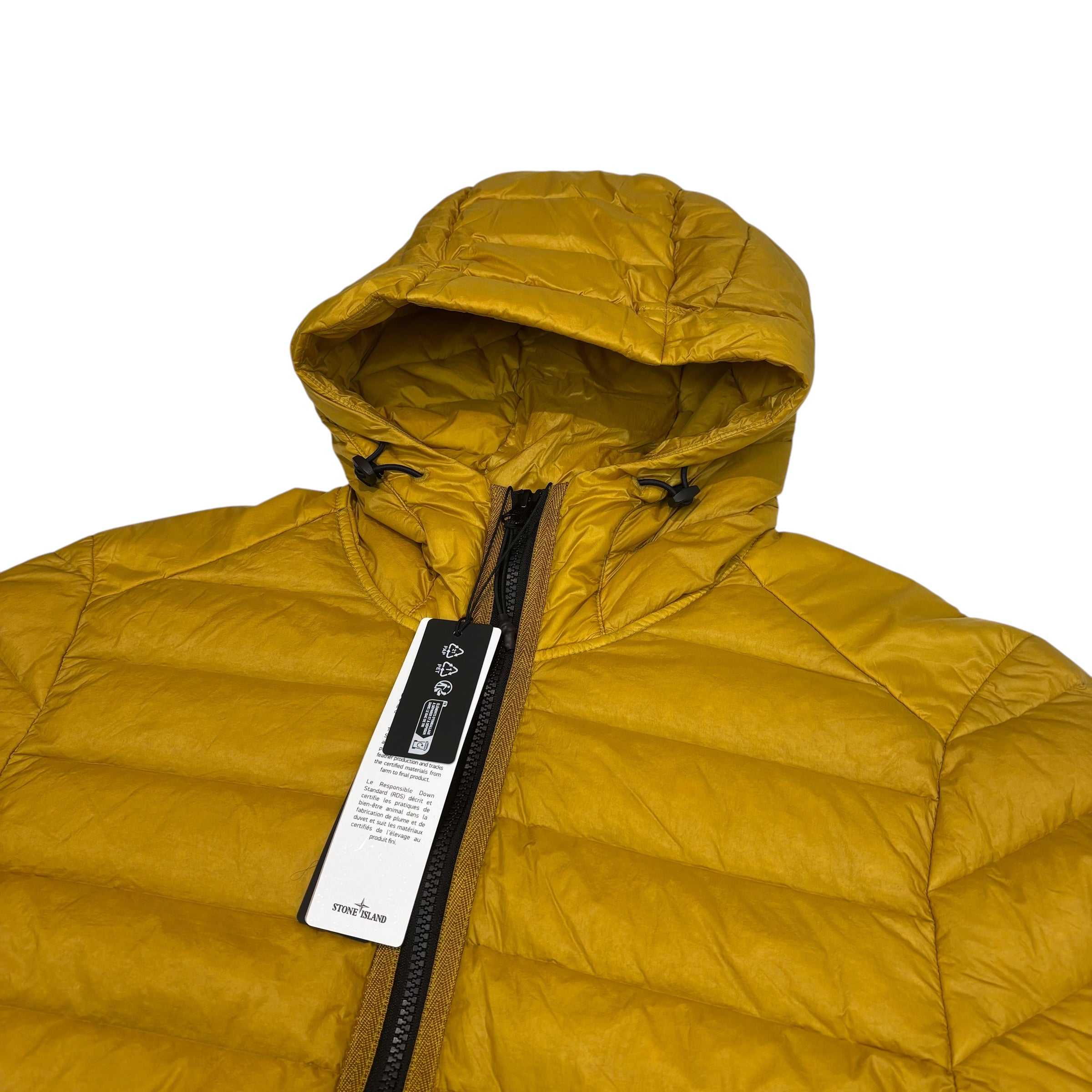 Stone Island Yellow Loom Woven chambers R-Nylon Down-TC Jacket