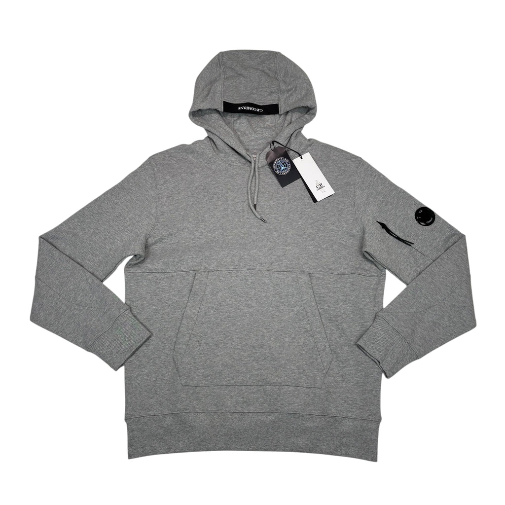 CP Company Grey Single Goggle Diagonal Fleece Hoodie
