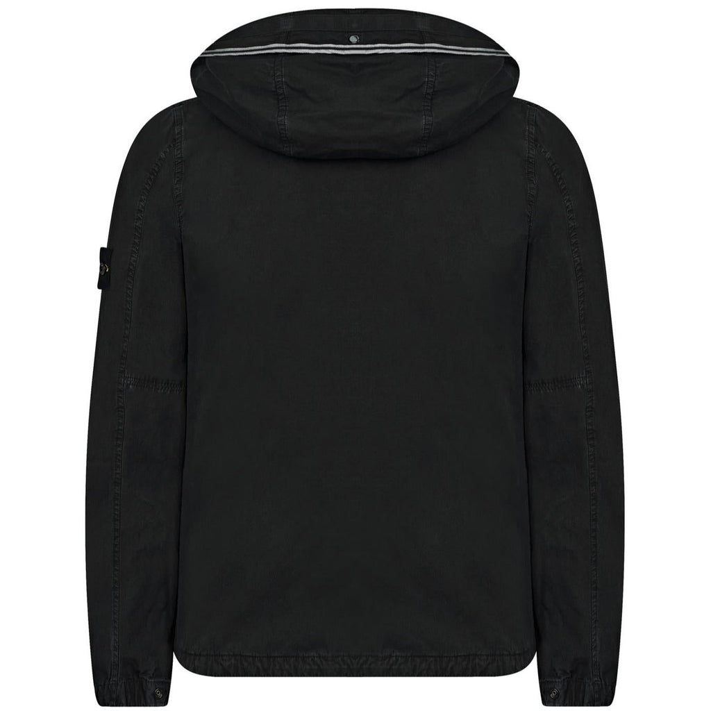 Stone Island Black Brushed Hooded Overshirt