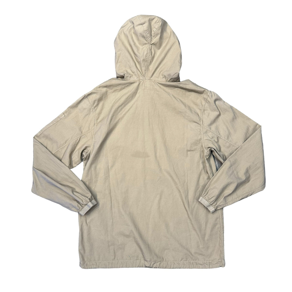 CP Company Beige Classic Goggle Quarter-Zip Hoodie