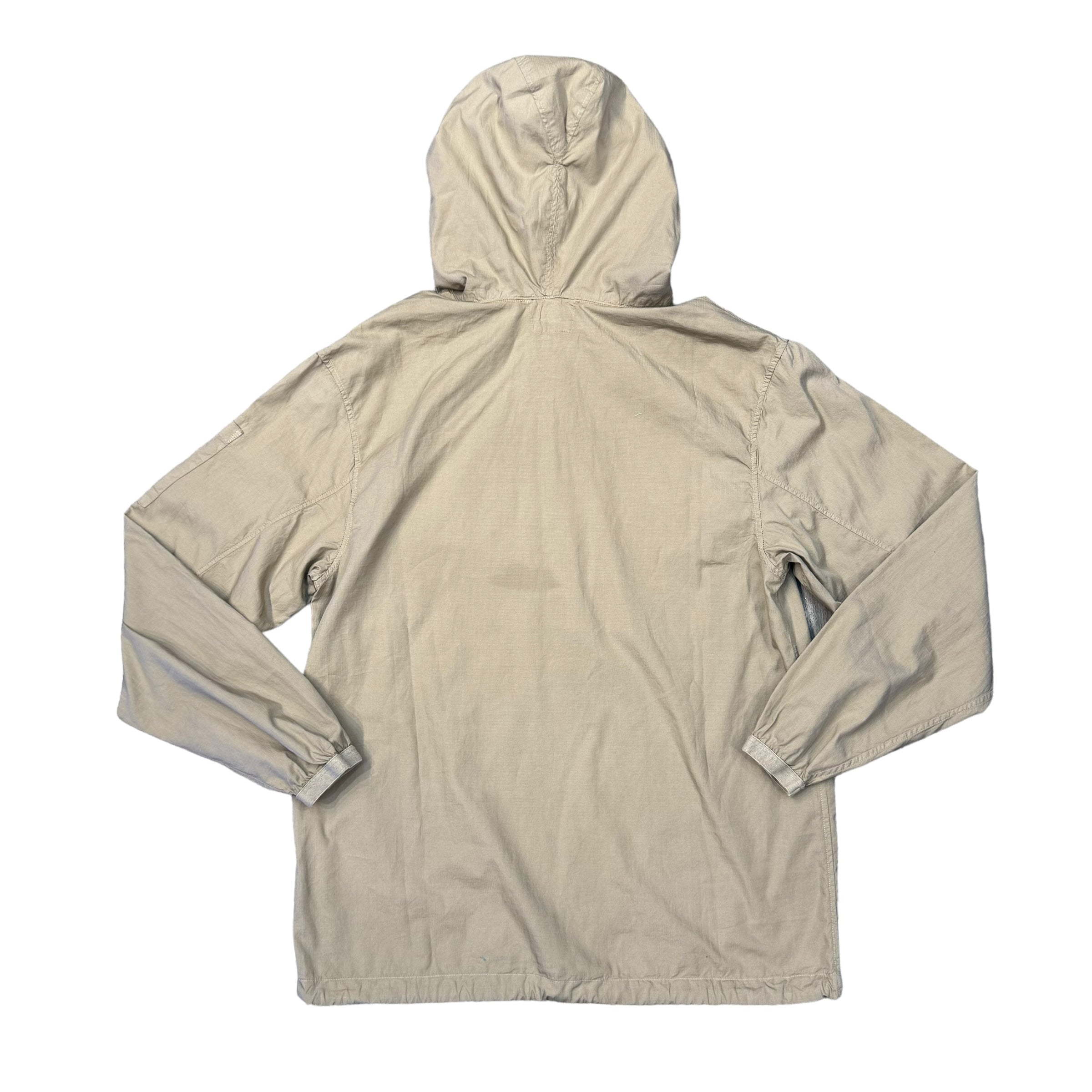 CP Company Beige Classic Goggle Quarter-Zip Hoodie