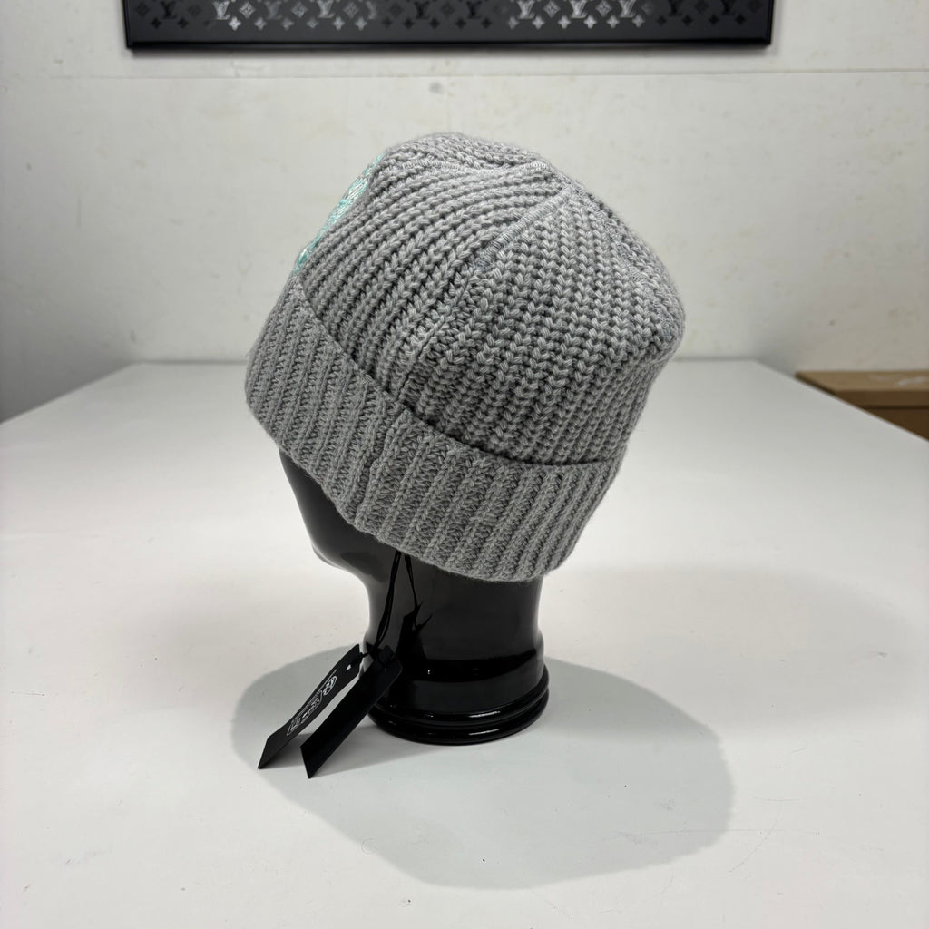 Stone Island Grey Logo Embroidery Beanie