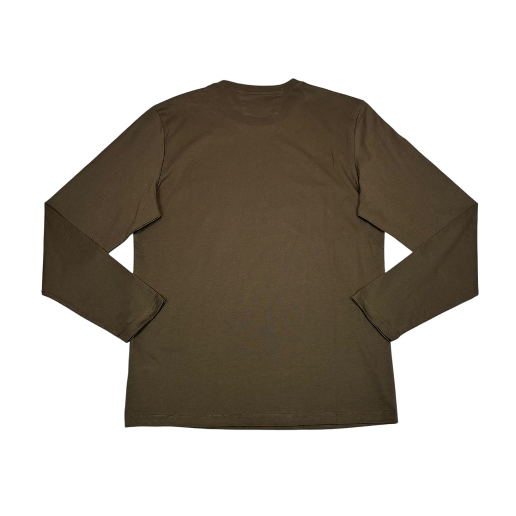CP Company Duck Green Box Print Spell Out Long Sleeve TShirt