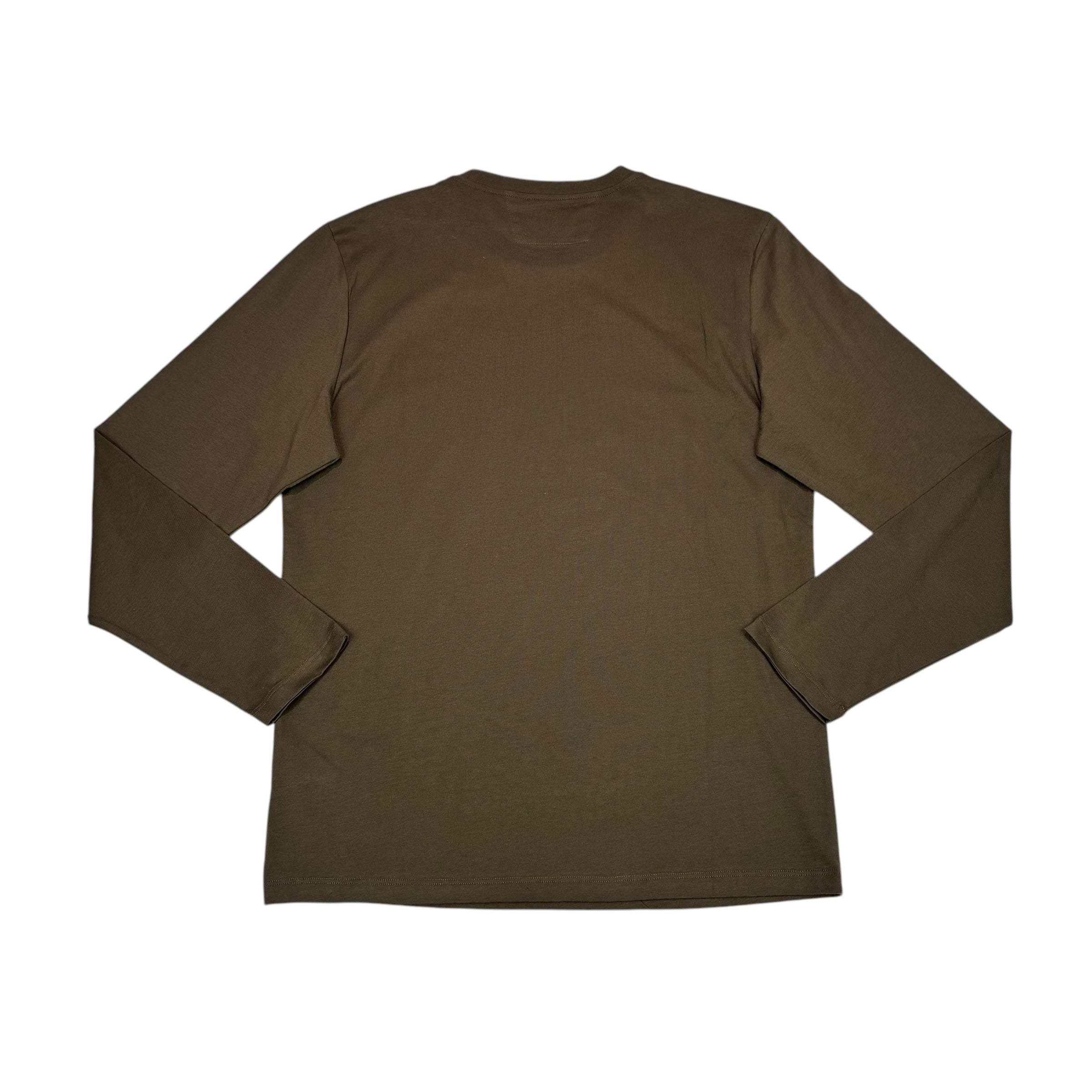 CP Company Duck Green Box Print Spell Out Long Sleeve TShirt