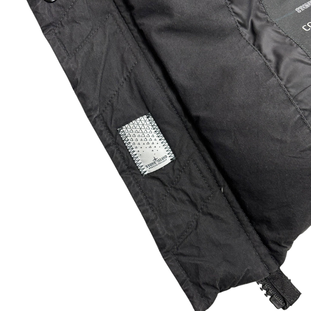 Stone Island Black Shadow Project  Compass-Patch with Removable Arms Cotton Nylon Poplin Down Jacket