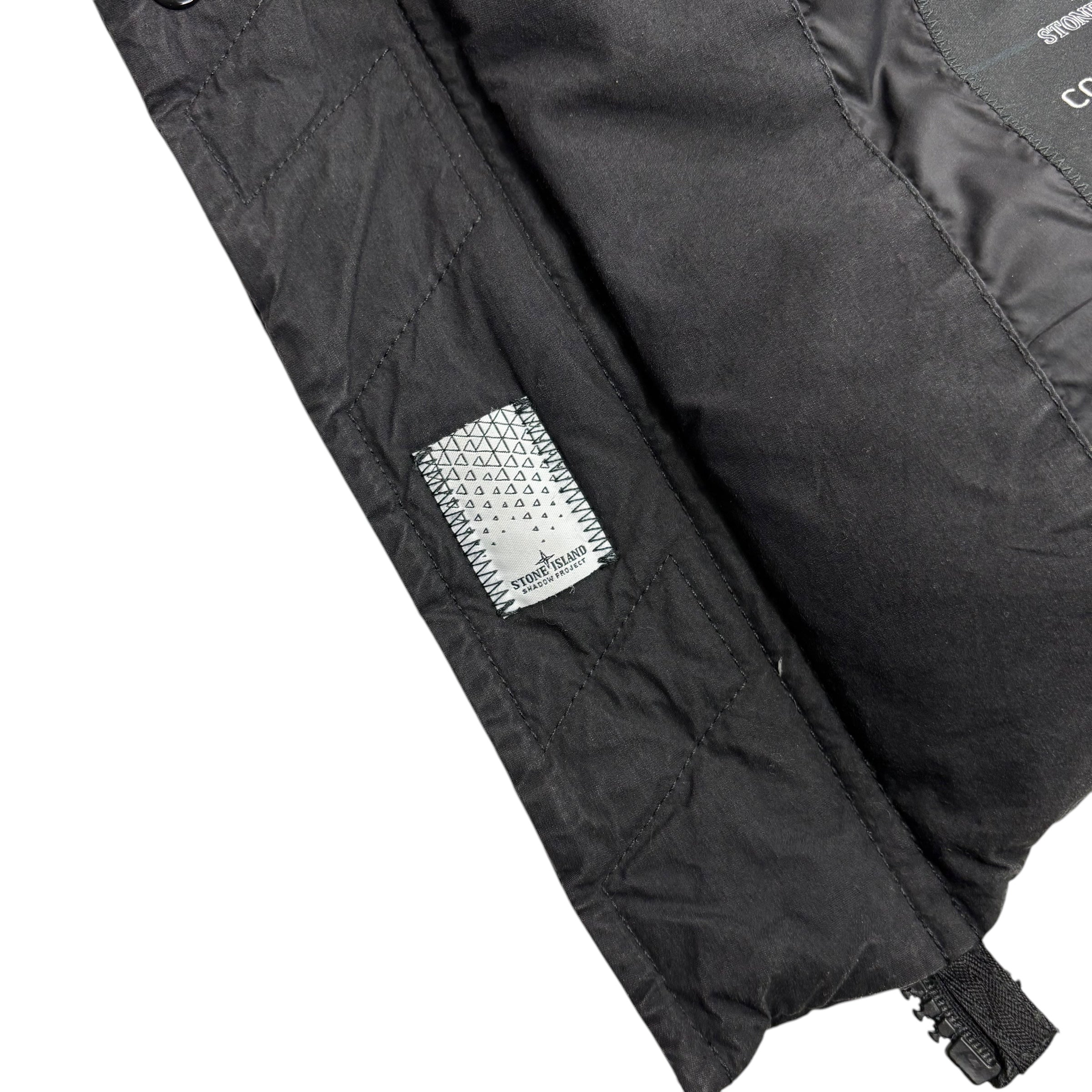 Stone Island Black Shadow Project  Compass-Patch with Removable Arms Cotton Nylon Poplin Down Jacket