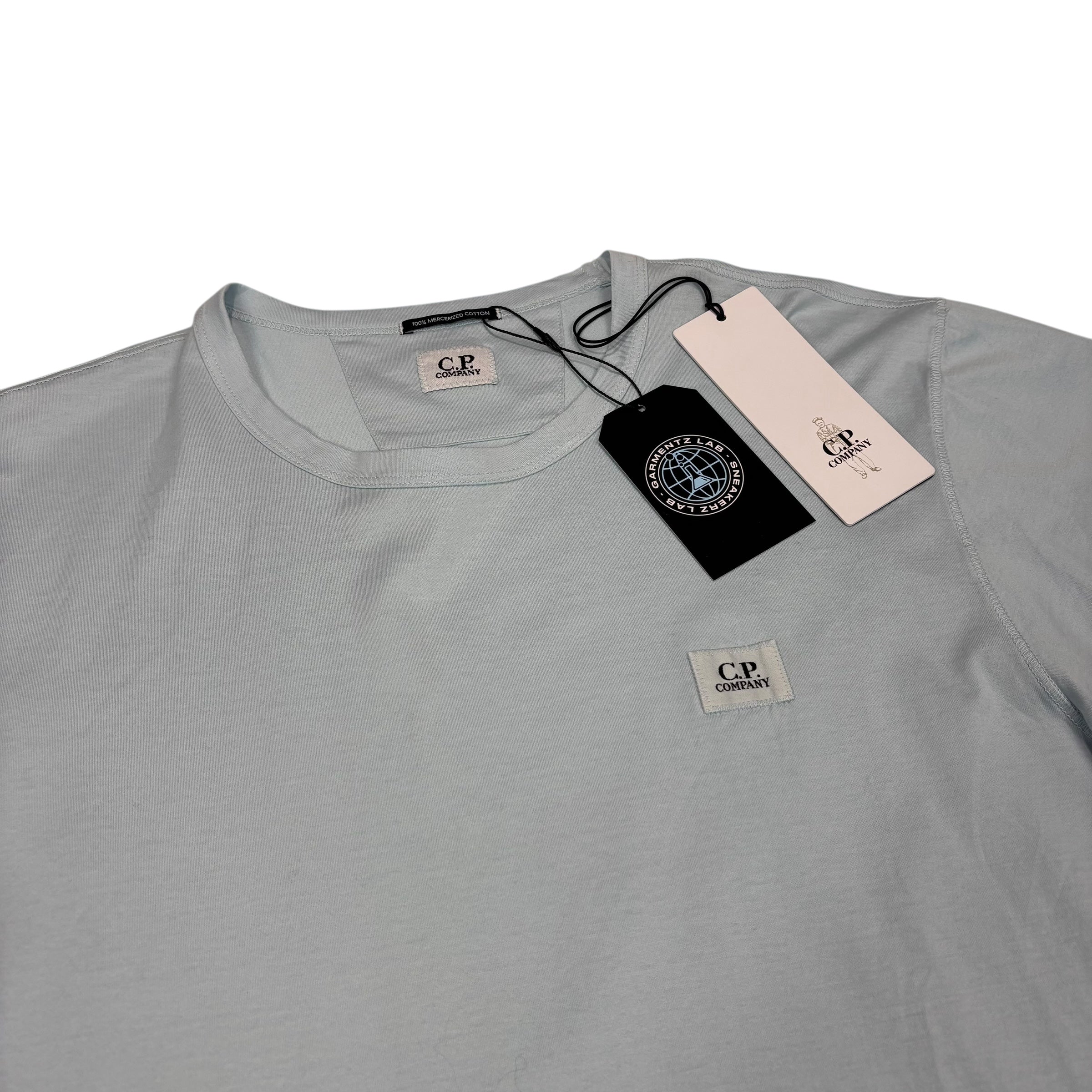CP Company Blue Box Logo Embroidery Tshirt