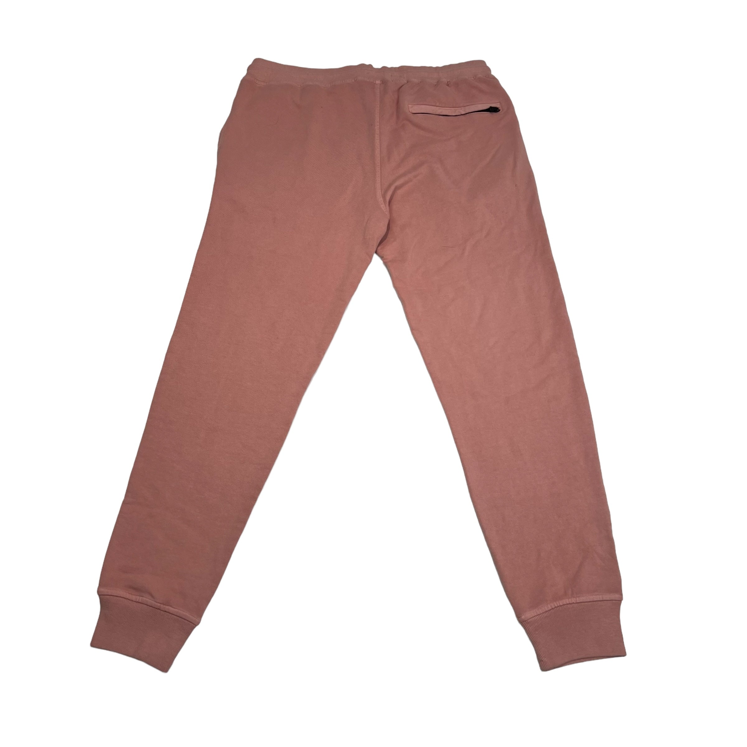 CP Company Mauve Pink Cotton Fleece Logo Joggers