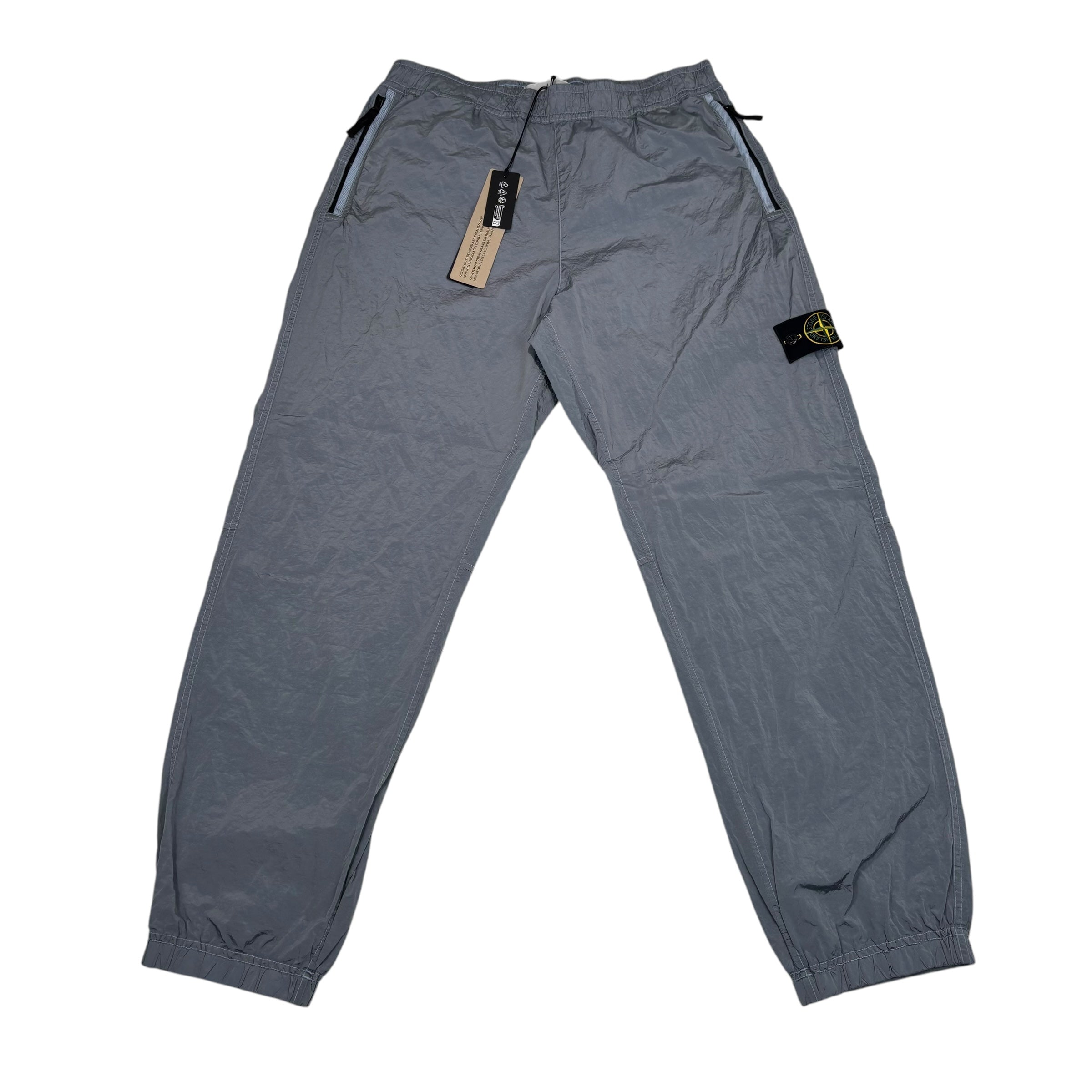 Stone Island Avio Blue Nylon Metal Compass-Patch Trousers