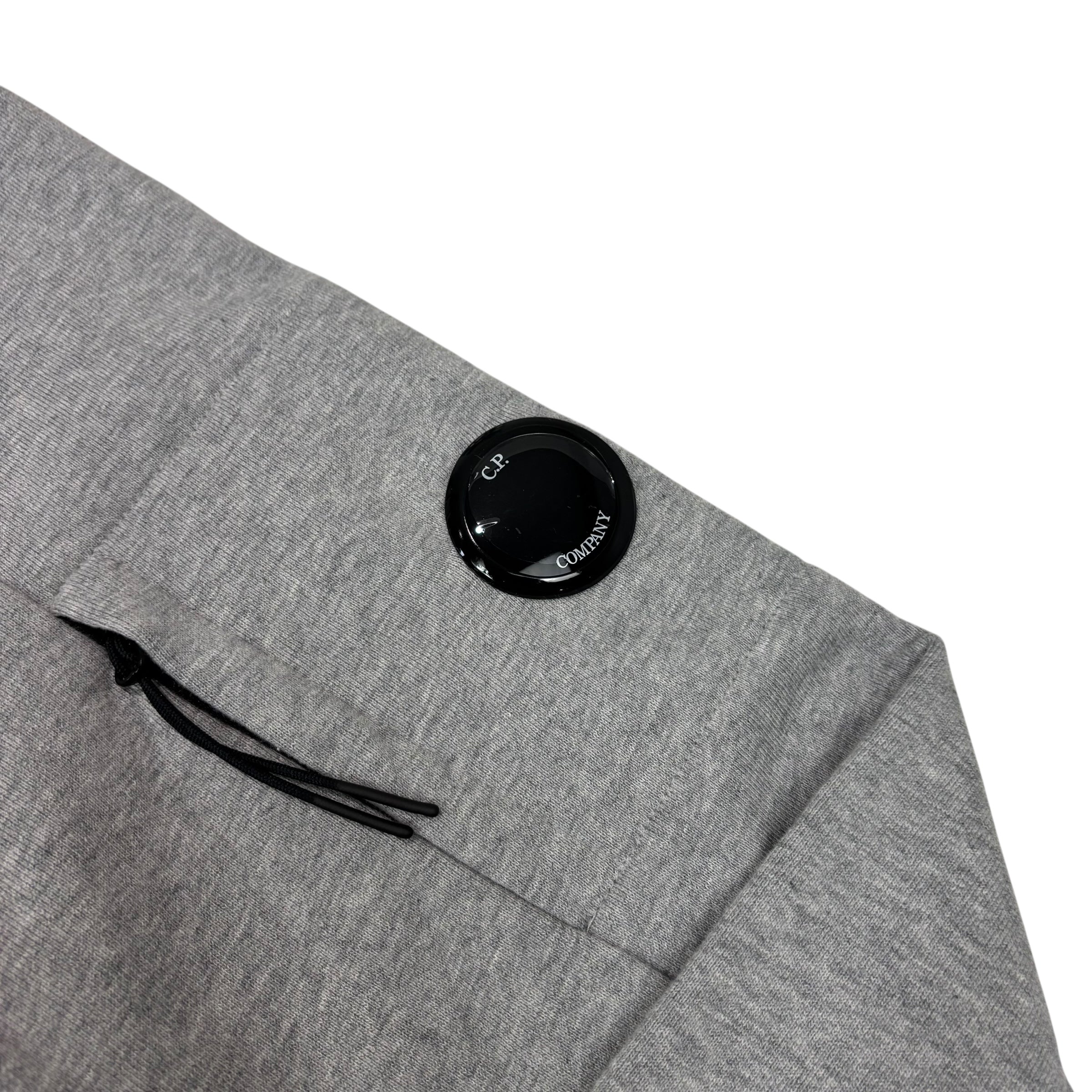 CP Company Grey Single Goggle Diagonal Fleece Hoodie