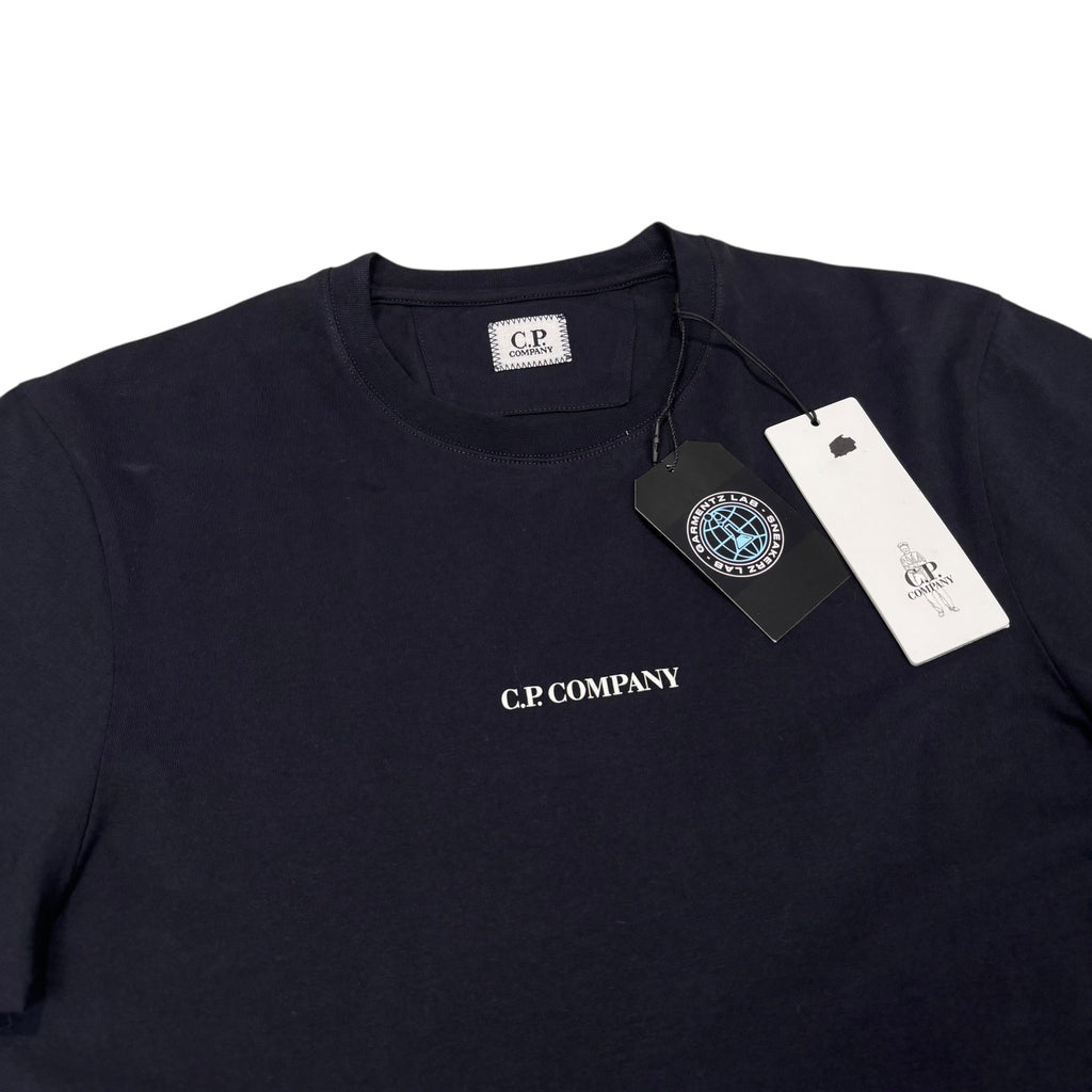 CP Company Navy Blue Logo Spell Out TShirt