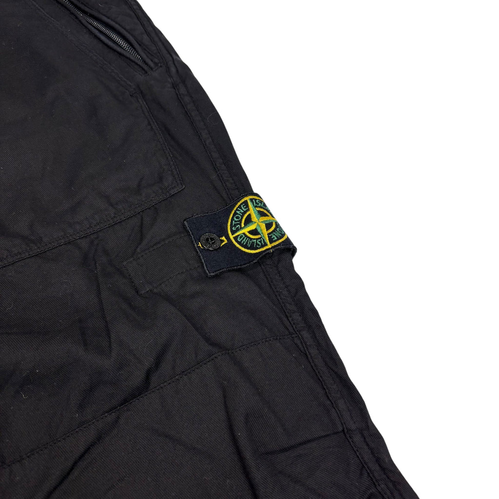 Stone Island Black Compass Patch Trousers