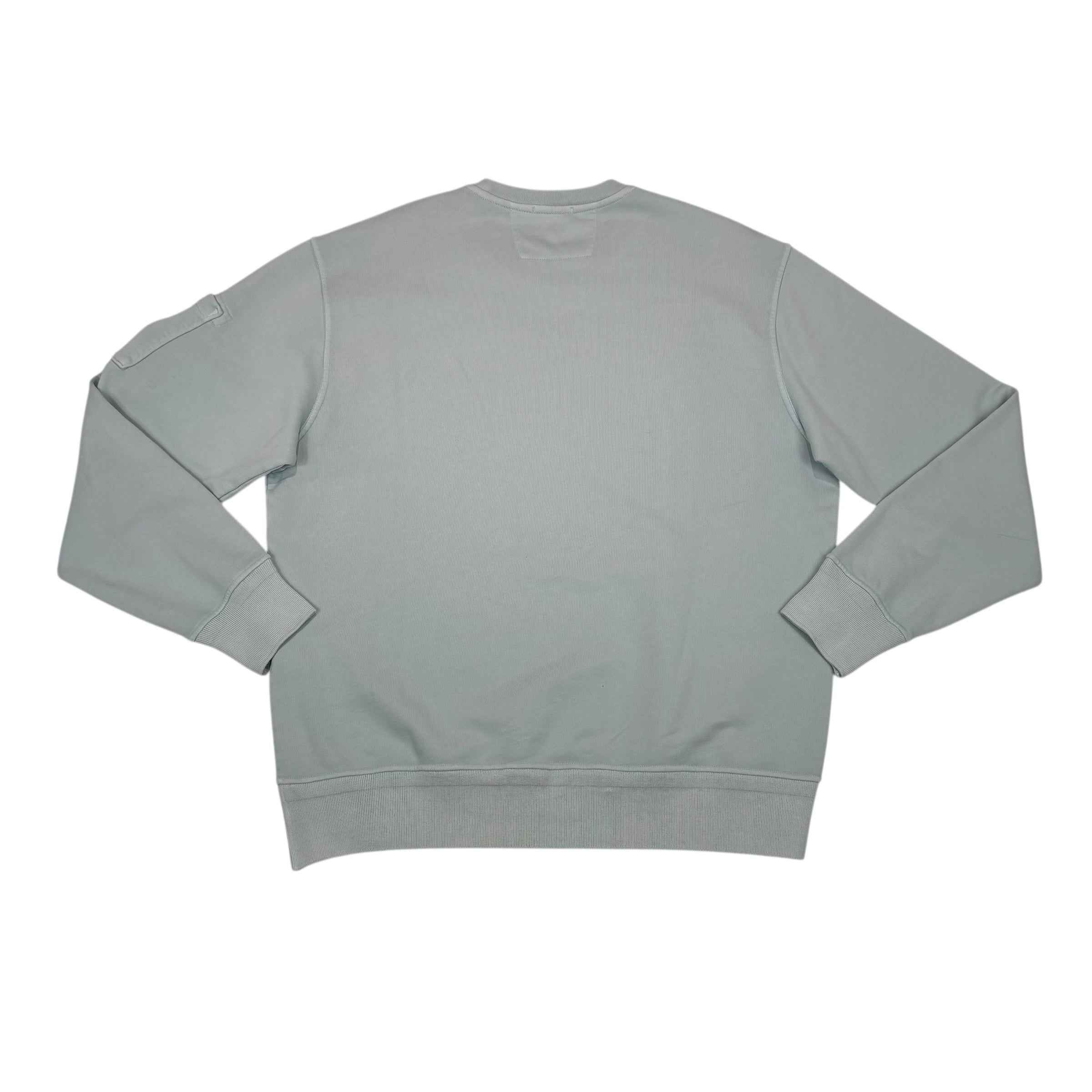 CP Company Light Blue Single Goggle Crewneck Jumper