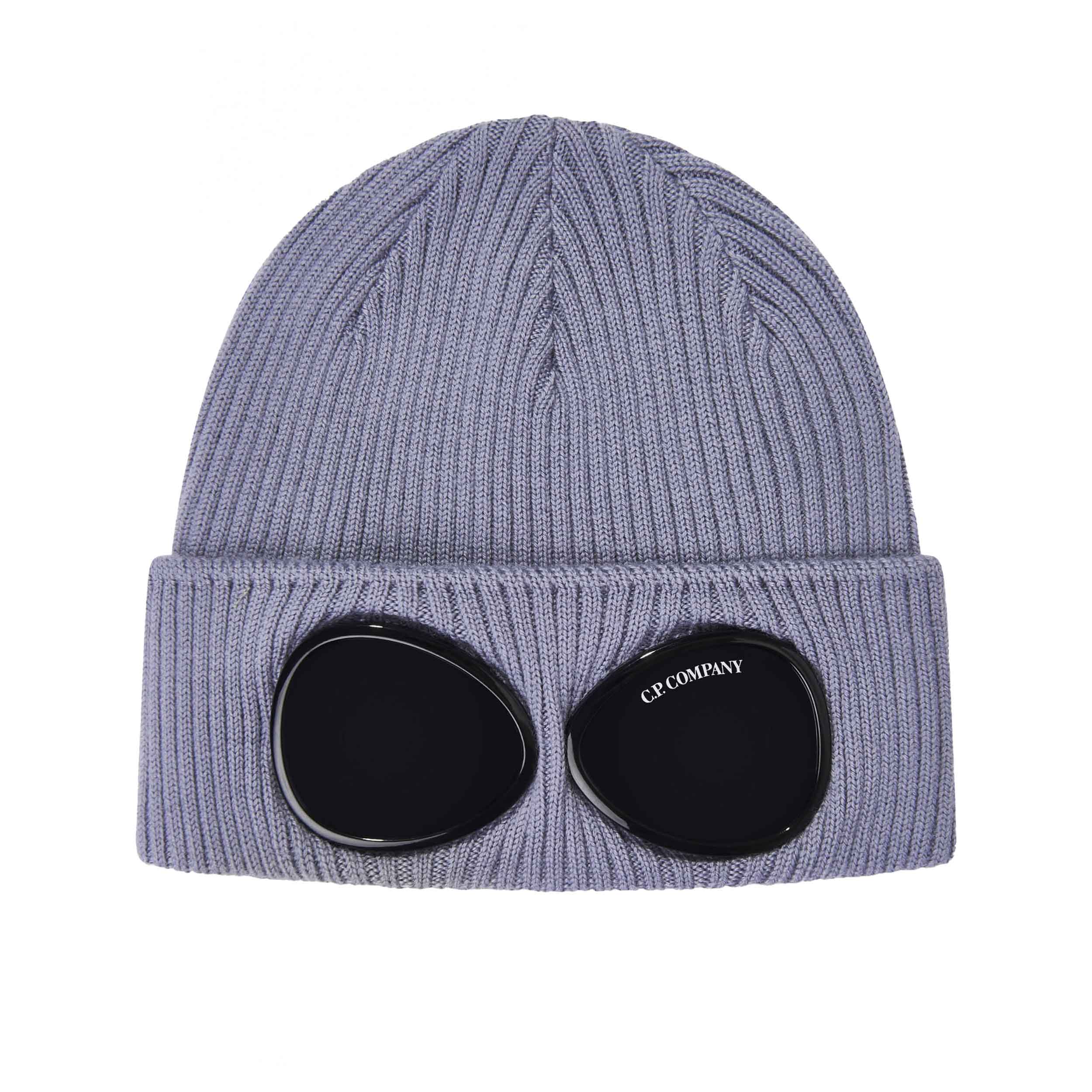 C.P. Company Cotton Goggle Beanie in Lavender Violet