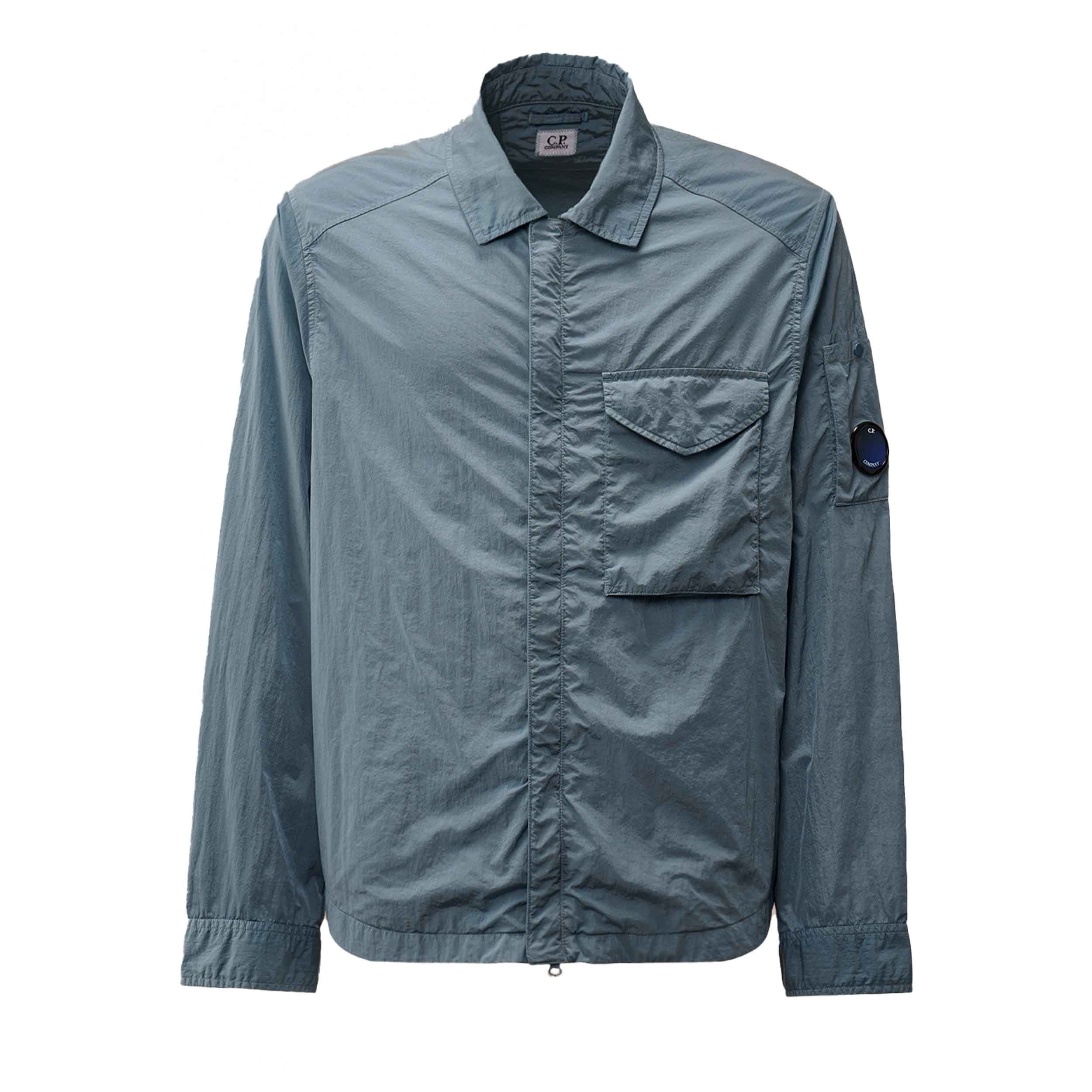 C.P. Company Chrome-R Overshirt in Stormy Weather- Blue