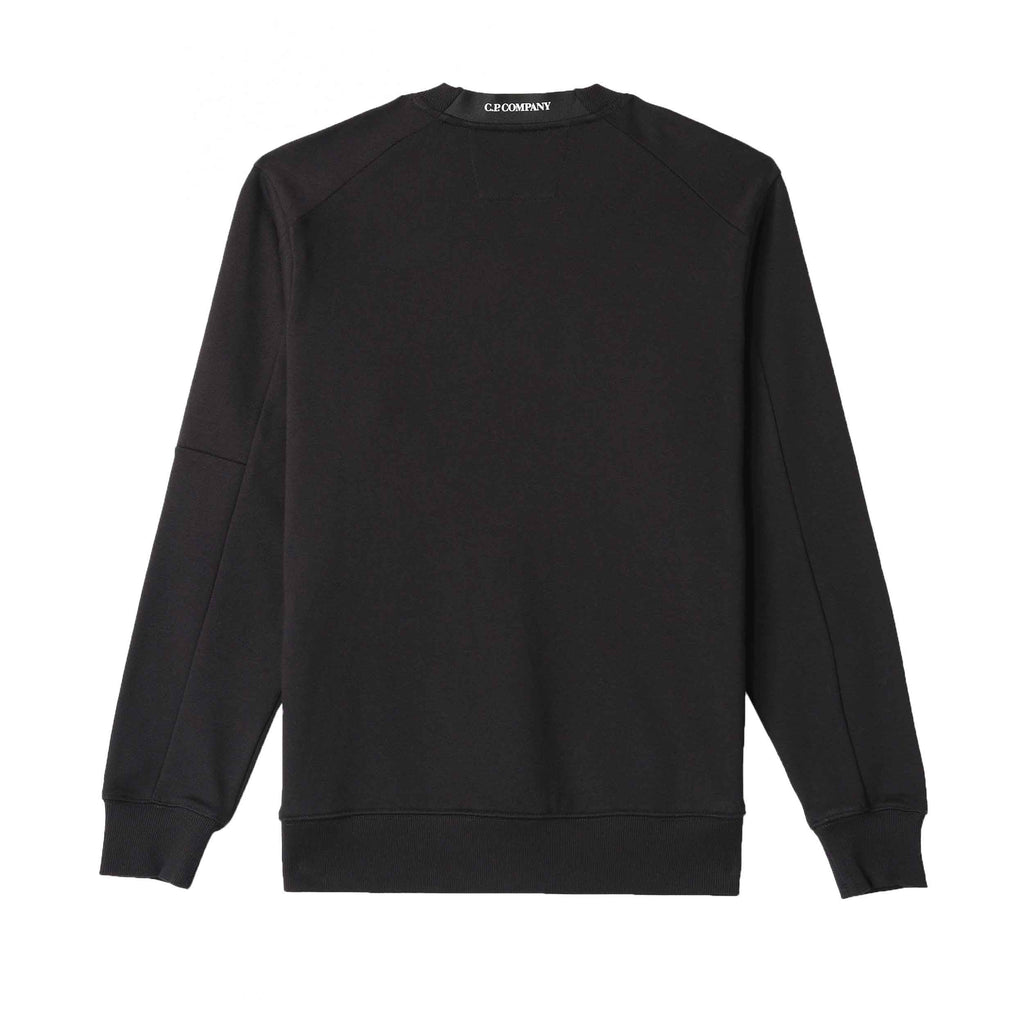 C.P. Company Diagonal Raised Fleece Crewneck Sweatshirt in Black