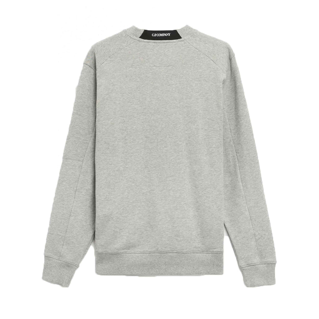C.P. Company Diagonal Raised Fleece Crewneck Sweatshirt in Greystone Melange