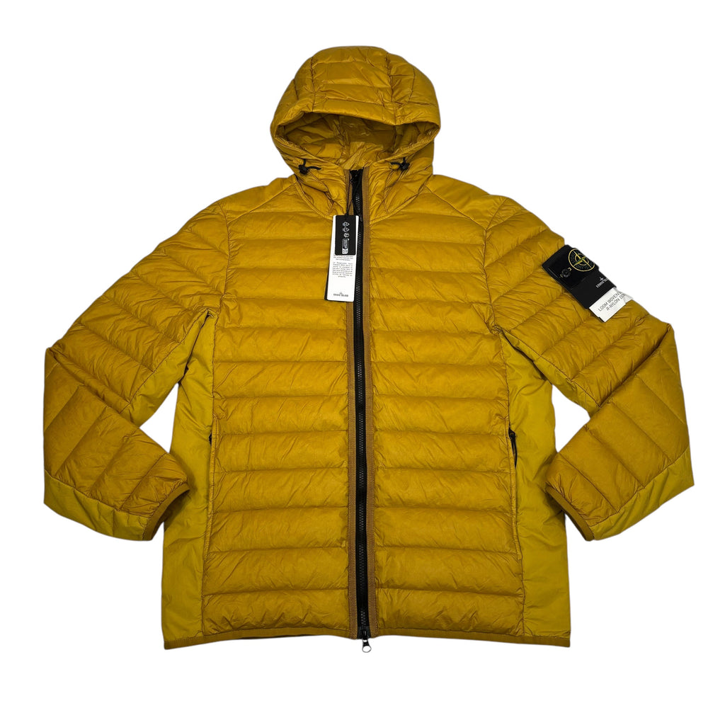 Stone Island Yellow Loom Woven chambers R-Nylon Down-TC Jacket