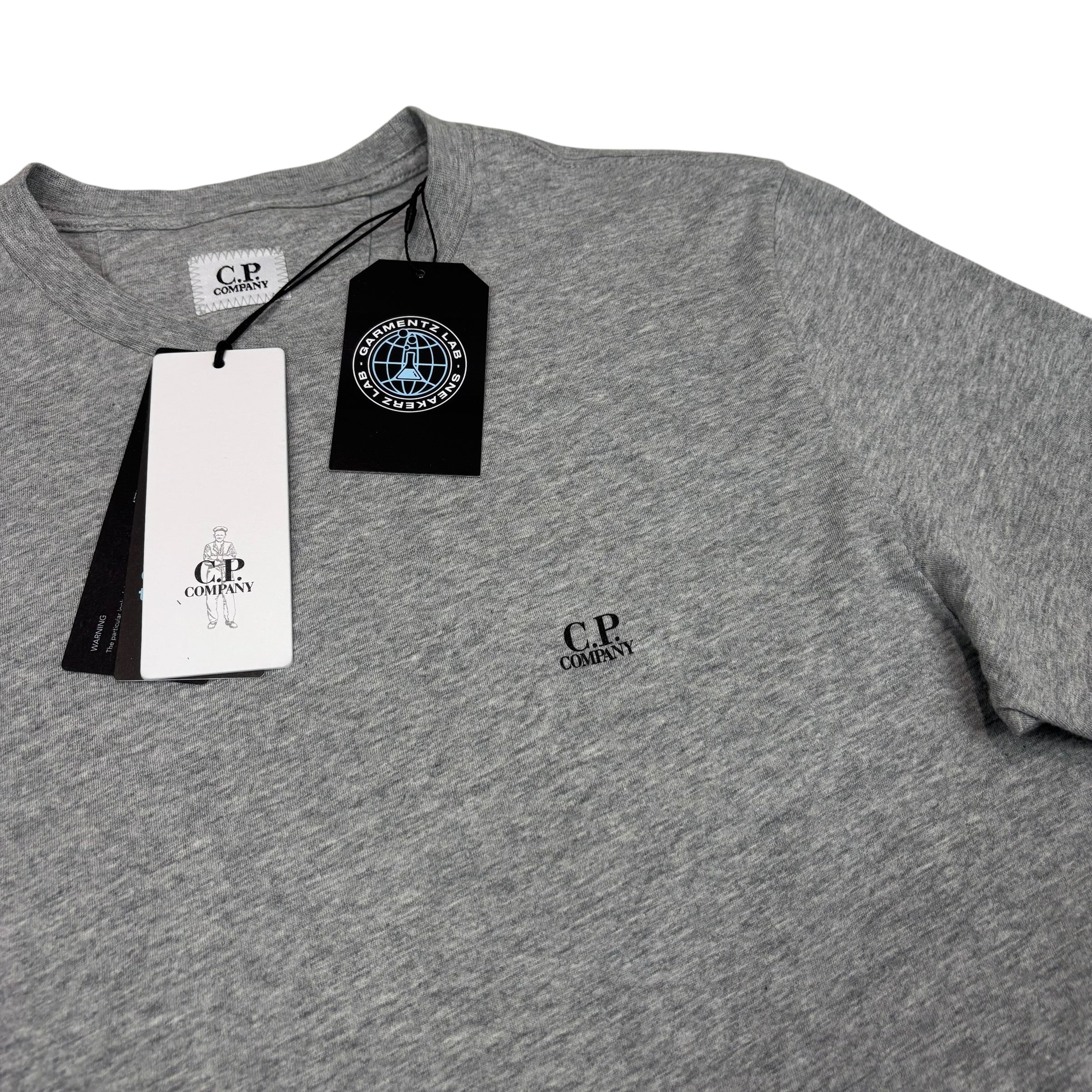 CP Company Grey Small Logo Spell Out TShirt