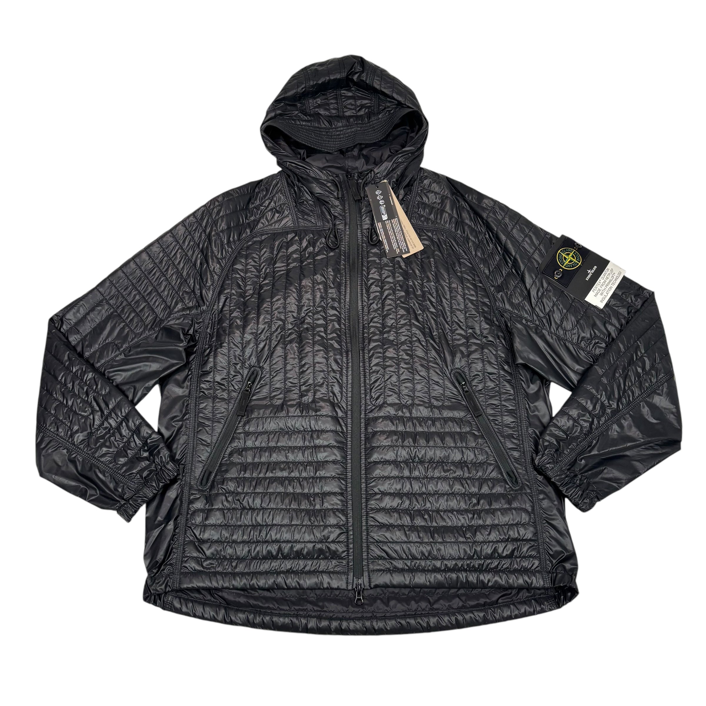 Stone Island Black Pertex Quantum made from Netplus with Primaloft Insulation Technology