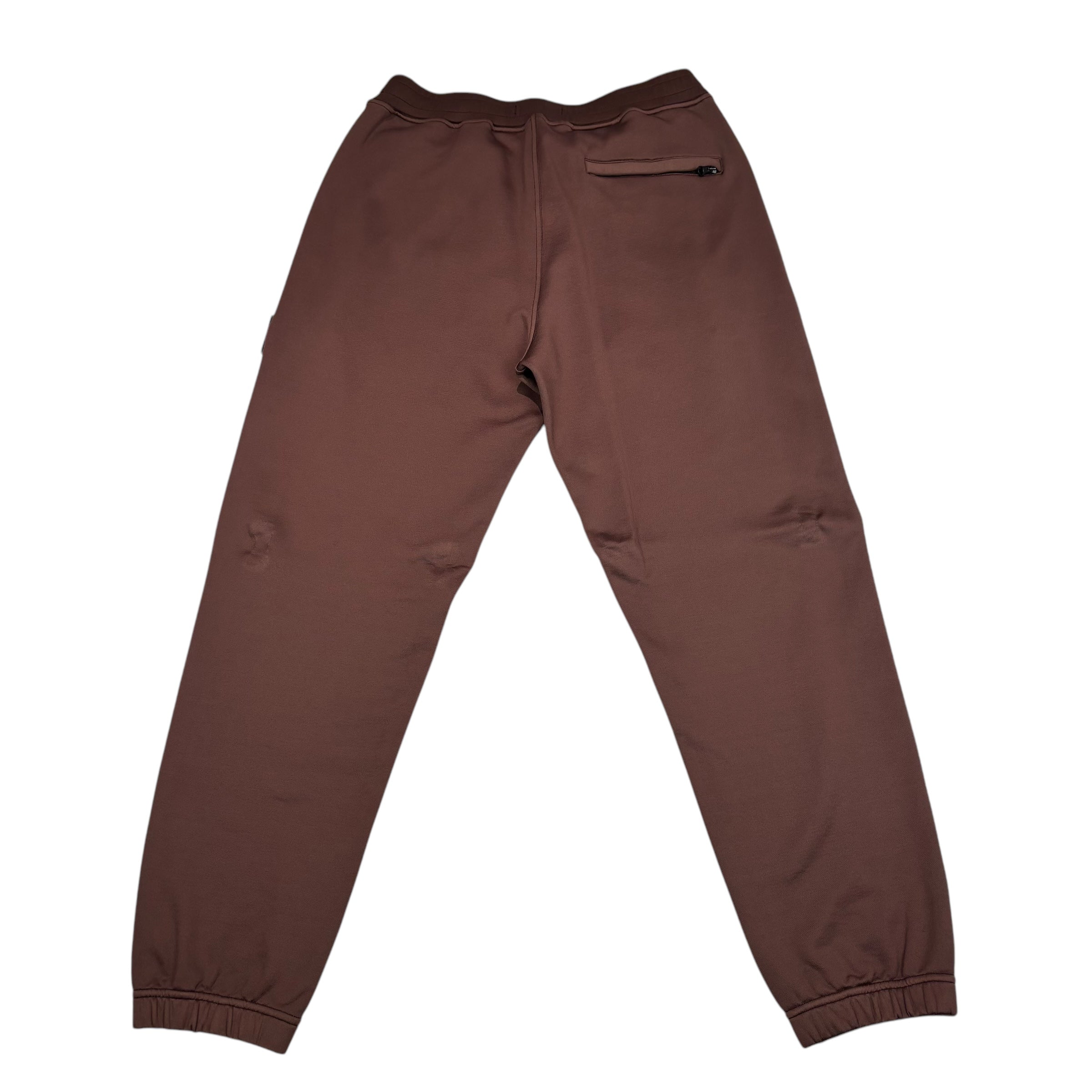 Stone Island Chestnut Brown Cotton Nylon Fleece Joggers