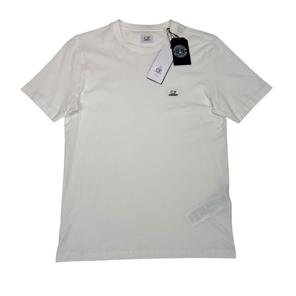CP Company White Box Logo Embroidery Tshirt