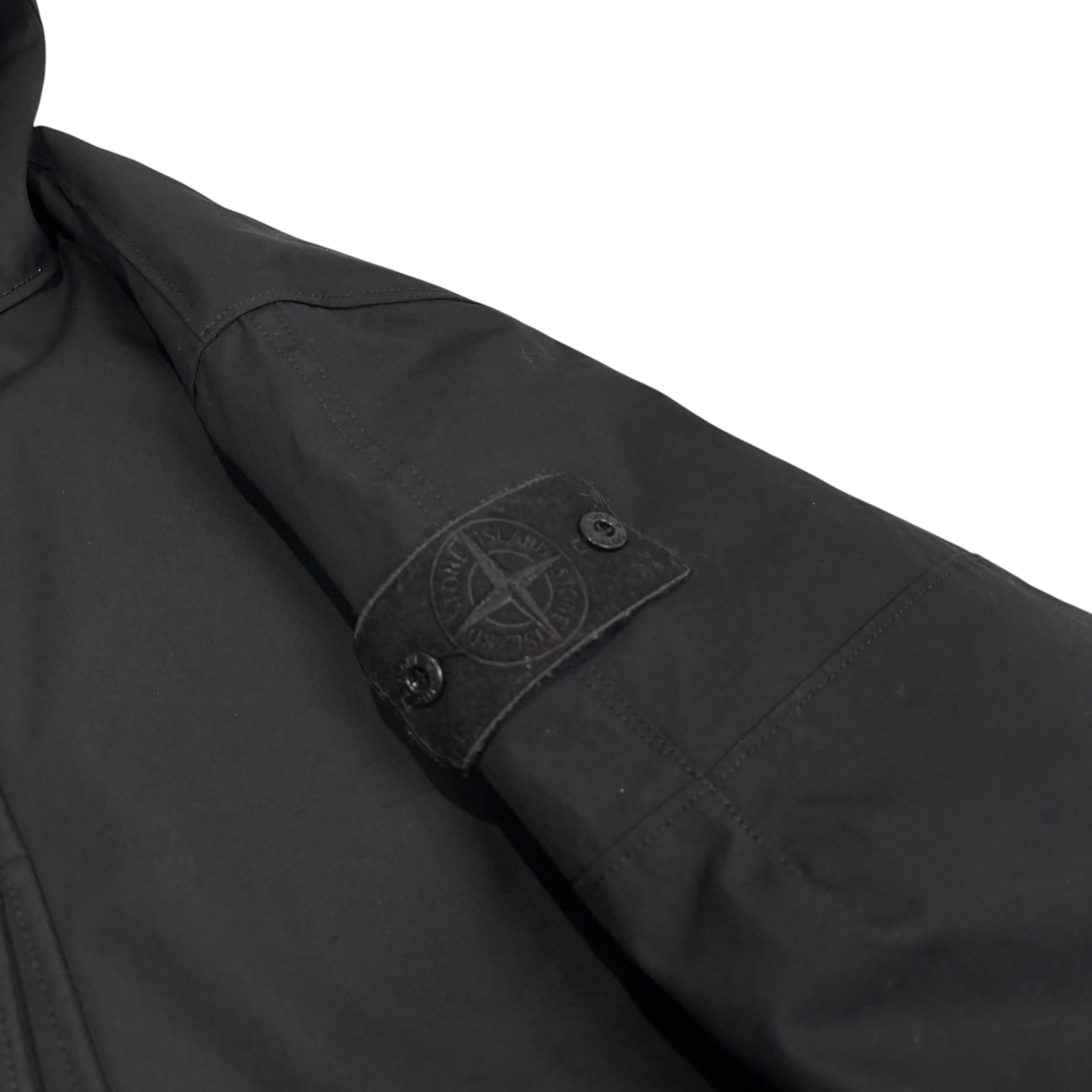 Stone Island Black O-Ventile with Primaloft Insulation Technology Ghost Piece Jacket
